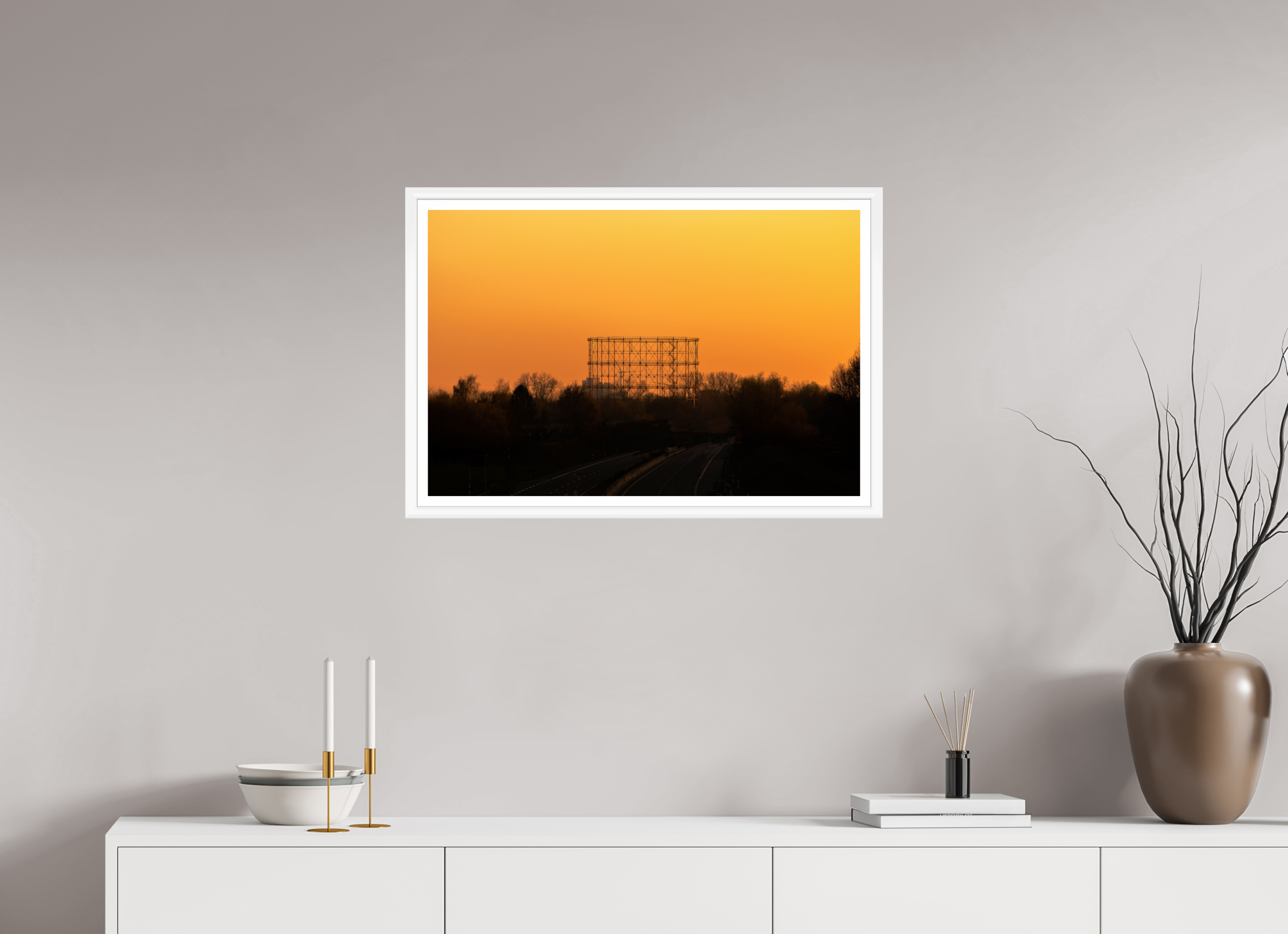 75 x 50 cm, Bern weiß und Rand Der Gasometer