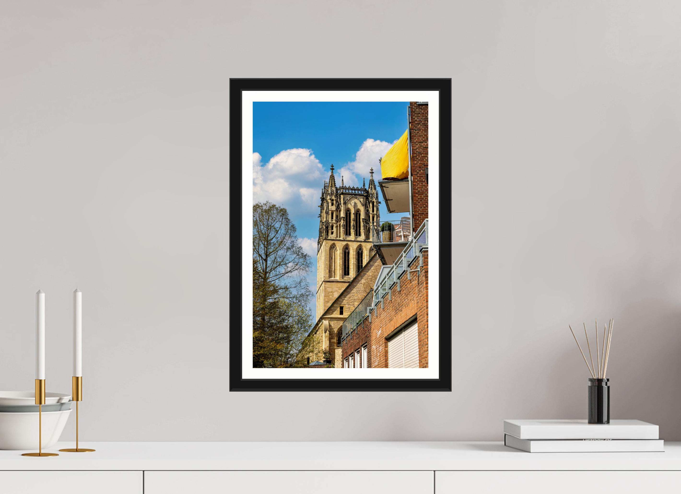30 x 45 cm, Bern und Rand Überwasserkirche - im Hochformat