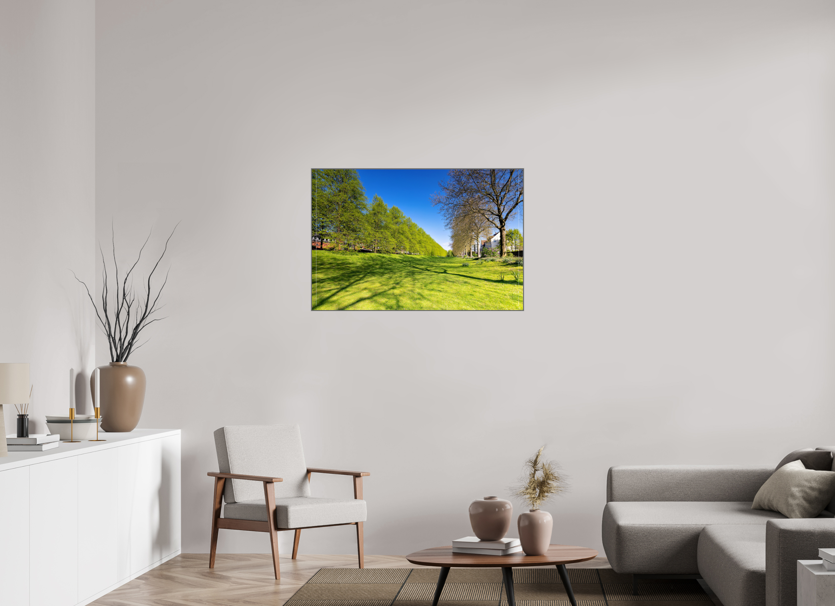 105 x 70 cm, Alurahmen 25mm Graben neben der Promenade