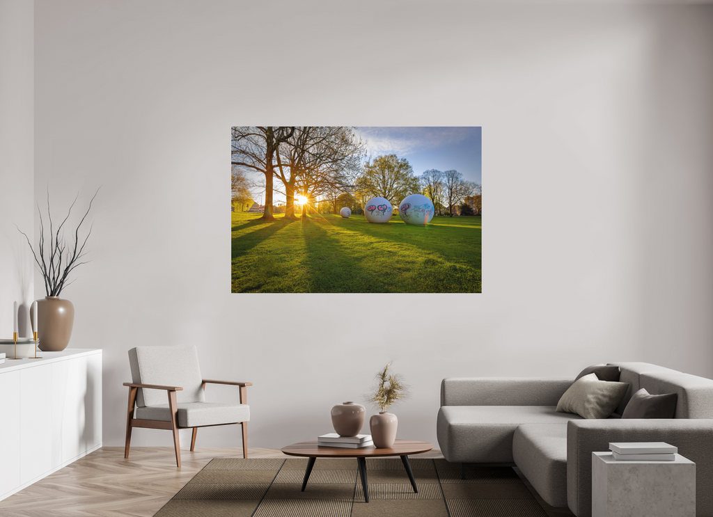 180 x 120 cm, Acrylglas Fine Art Pigmentdruck Der Aasee Sonnenaufgang