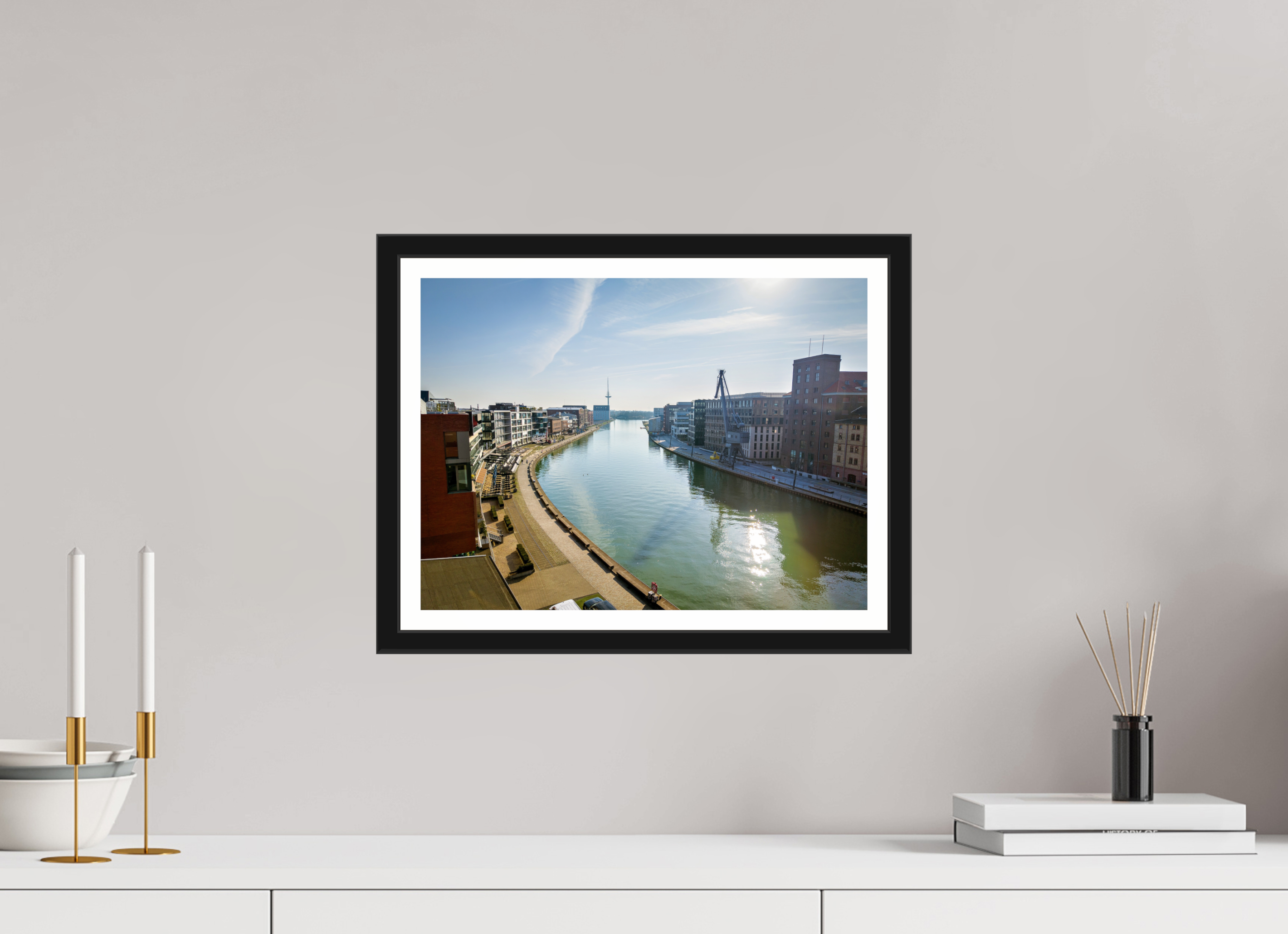 40 x 30 cm, Bern und Rand Münster Hafen – Ruhe zwischen Stahl und Wasser