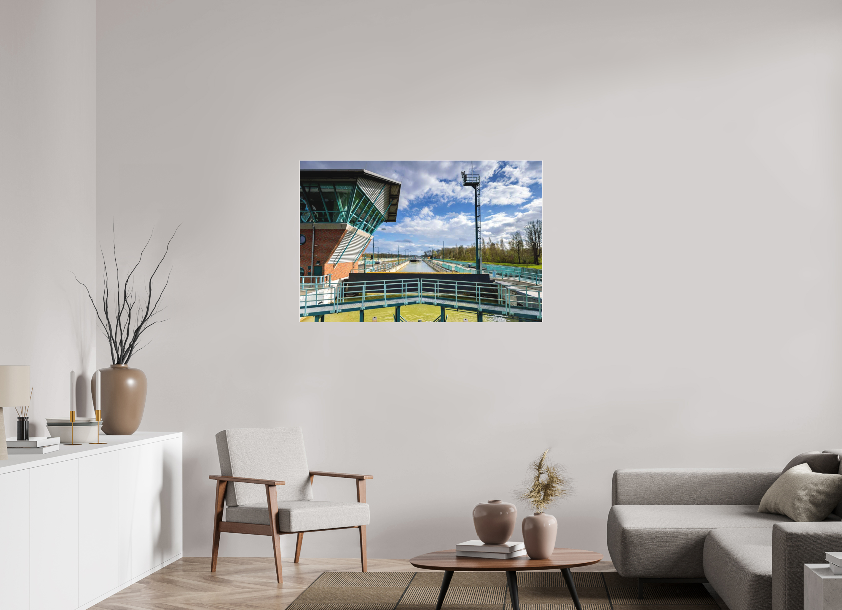 120 x 80 cm, Acrylglas Fine Art Pigmentdruck Die Schleuse - Das Becken