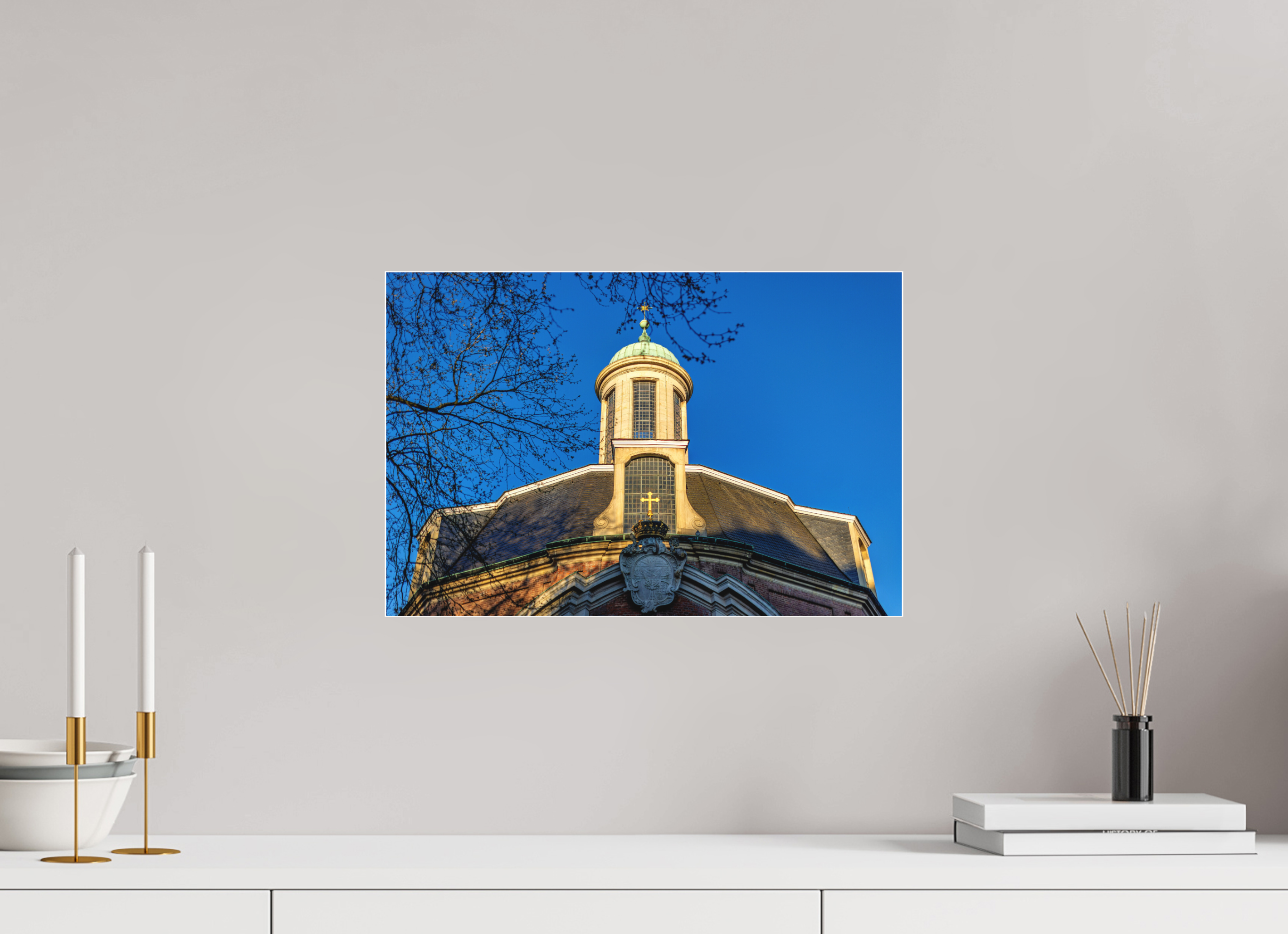 45 x 30 cm, Acrylglas Fine Art Pigmentdruck Clemeskirche