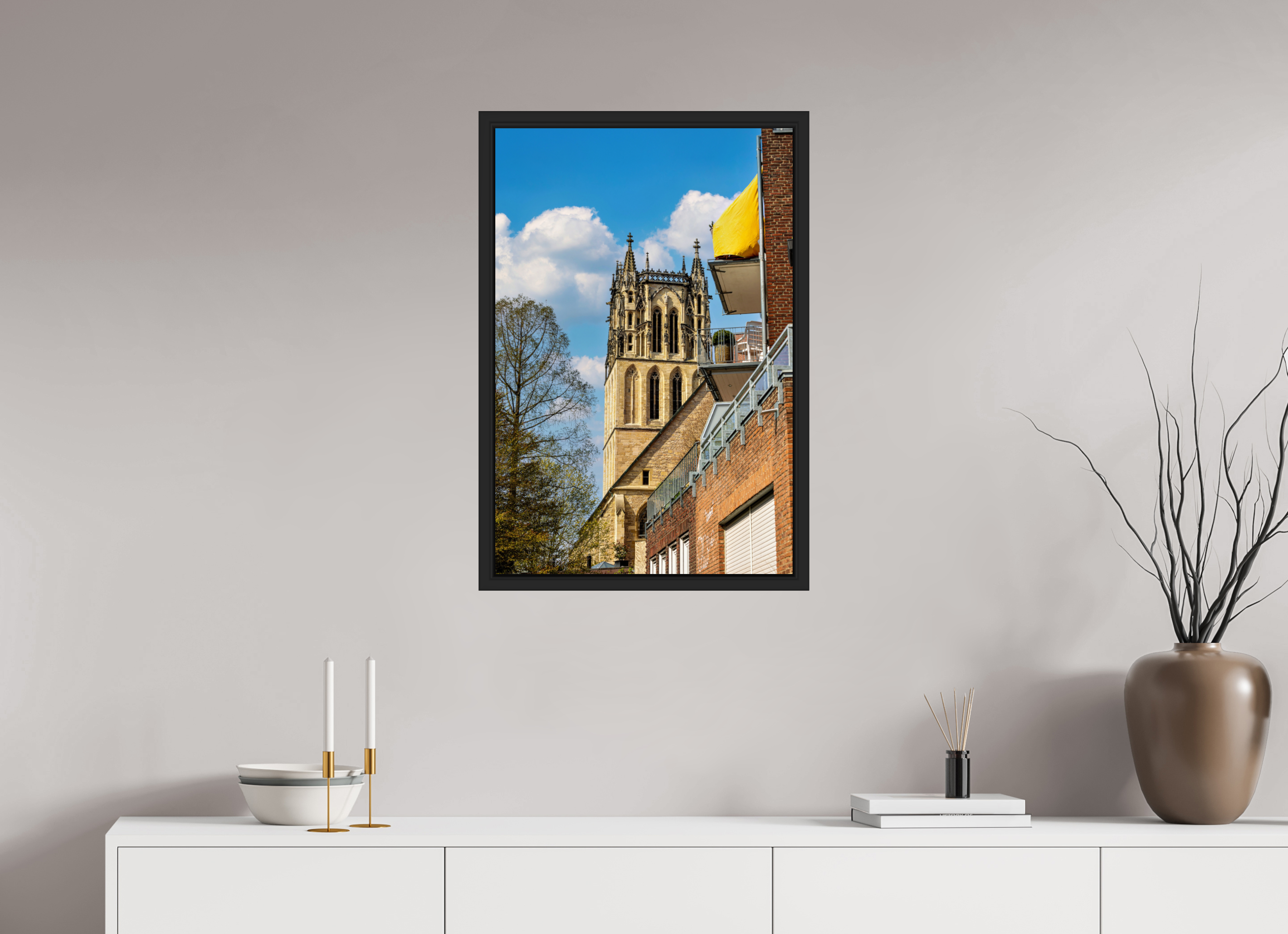 50 x 75 cm, Tokyo 20mm Schattenfuge 4mm Überwasserkirche - im Hochformat