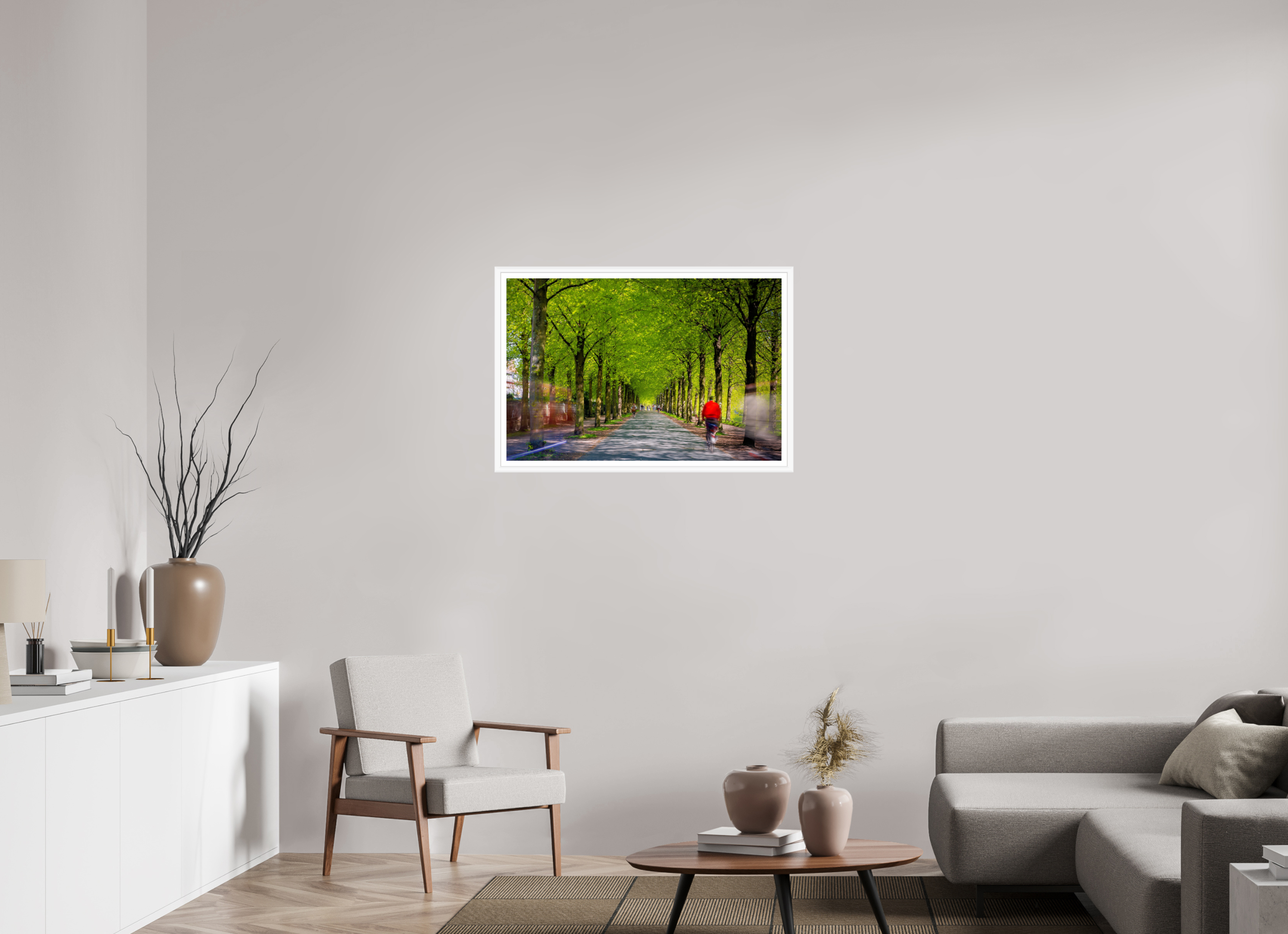 90 x 60 cm, Bern weiß und Rand Belebte Promenade