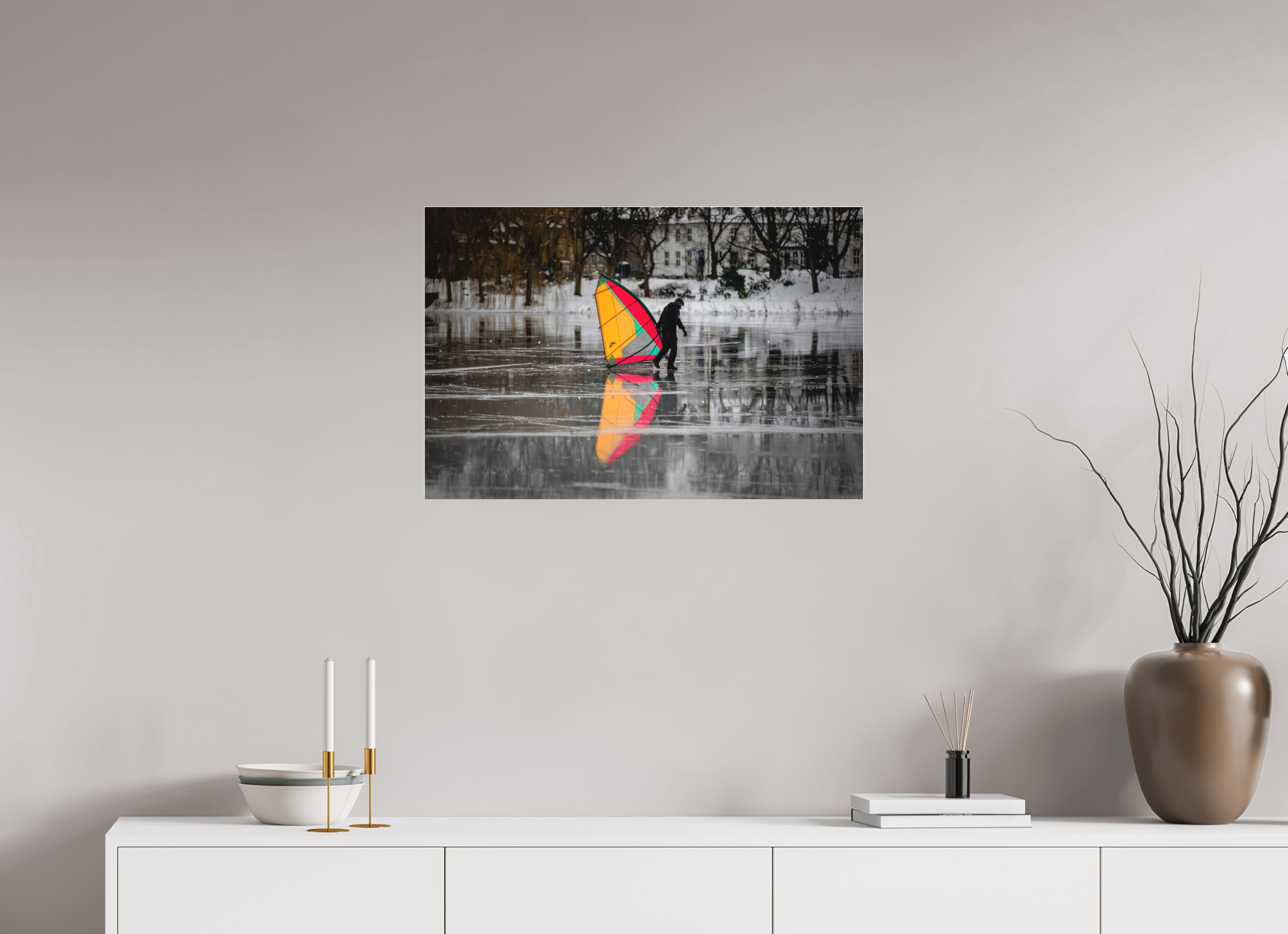 75 x 50 cm, Acrylglas Fine Art Pigmentdruck Der Eissegler