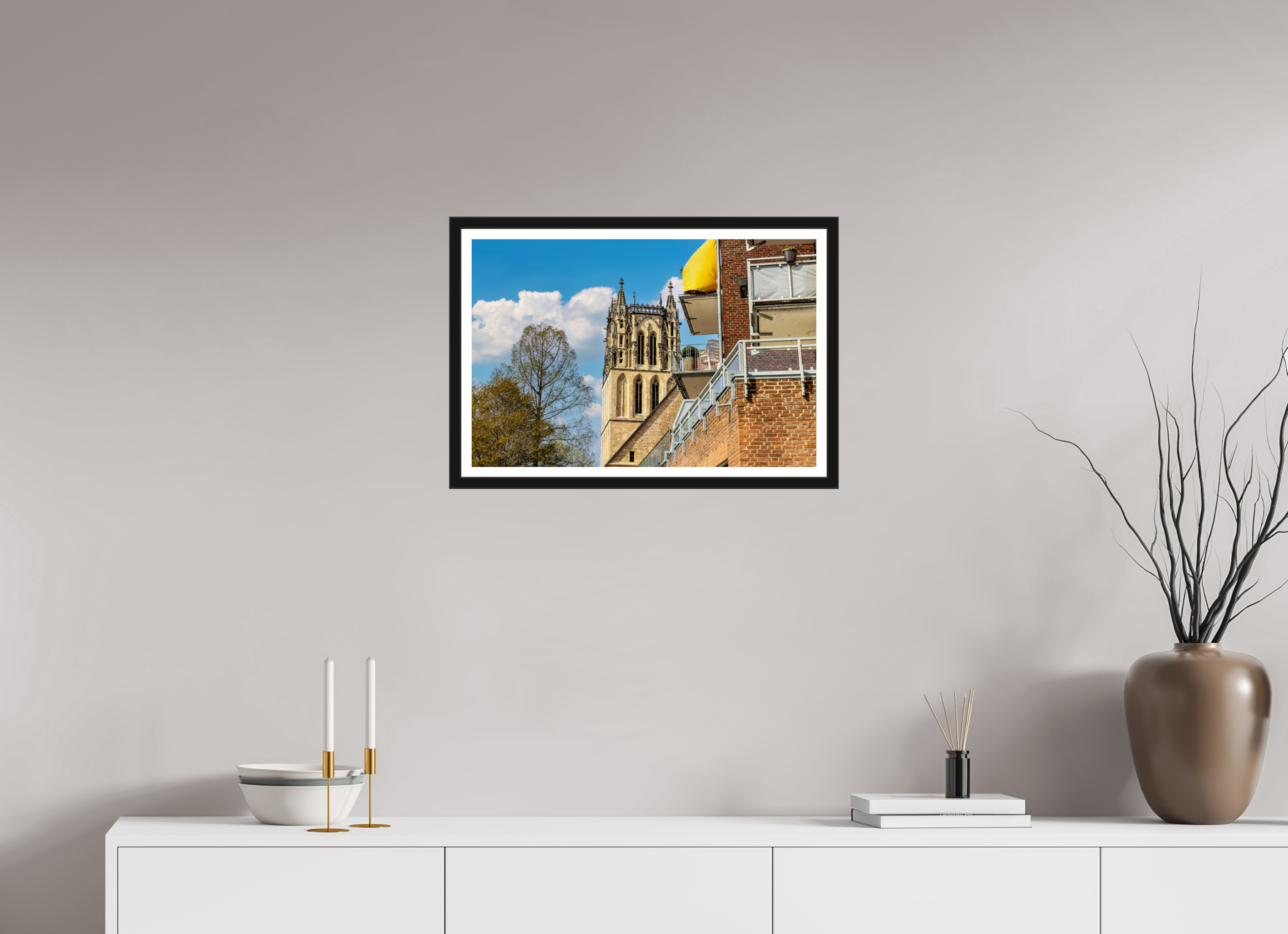 60 x 40 cm, Bern und Rand Überwasserkirche - Der Turm