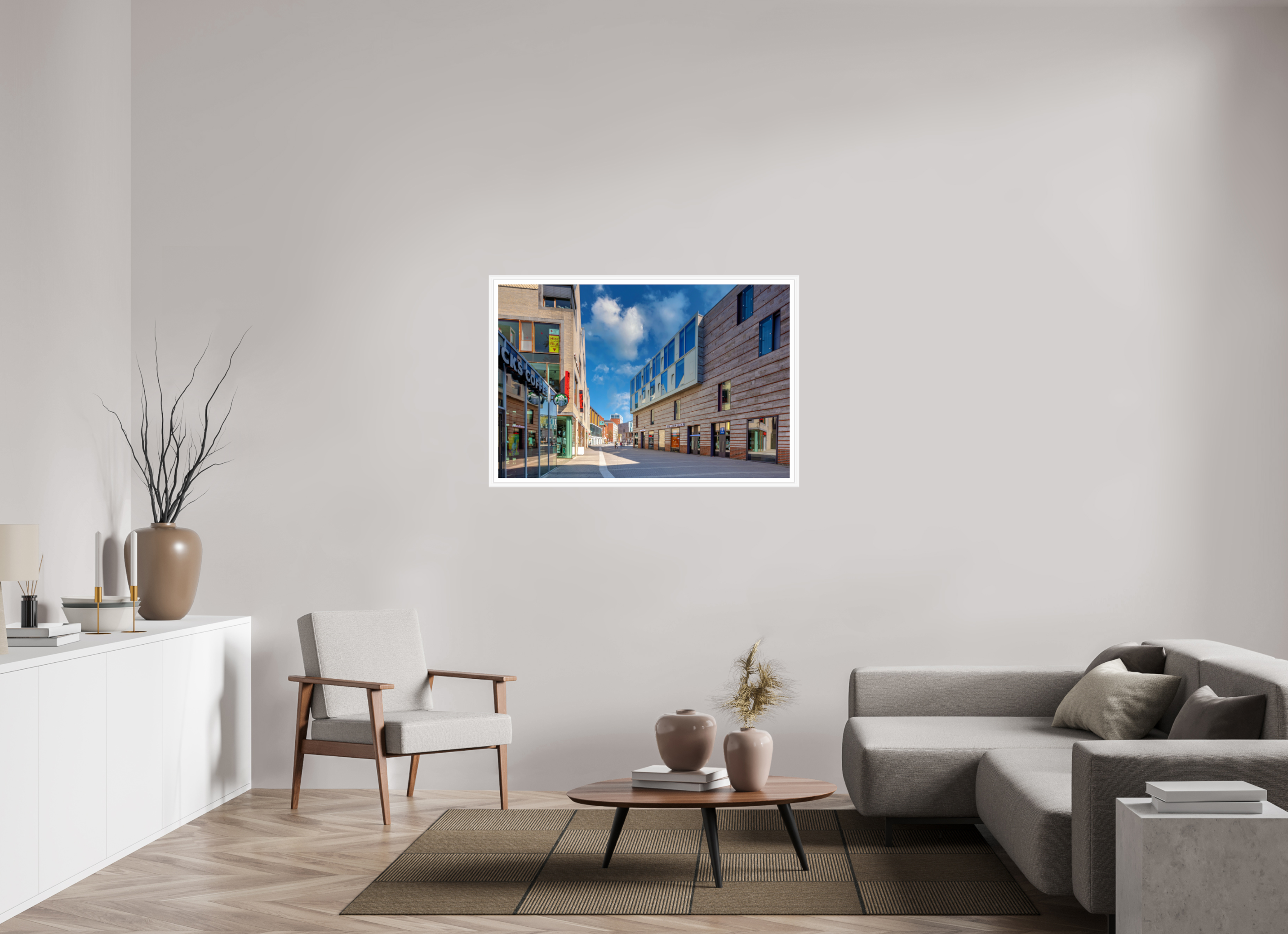 120 x 80 cm, Bern weiß und Rand Die Stubengasse