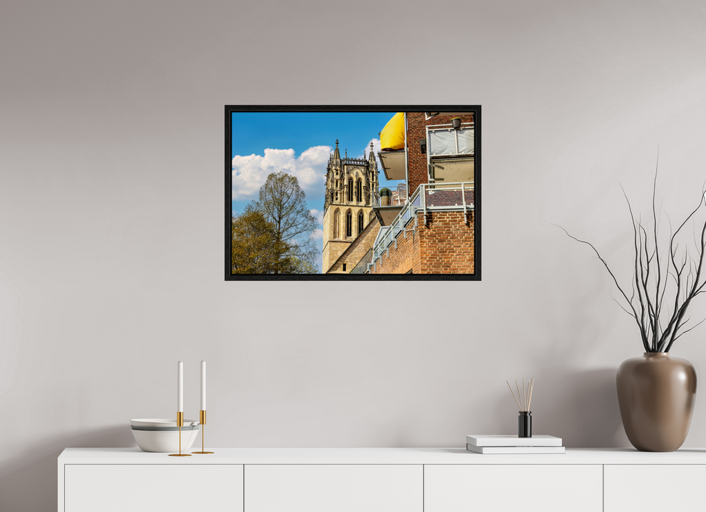 75 x 50 cm, Floater Frame Überwasserkirche - Der Turm