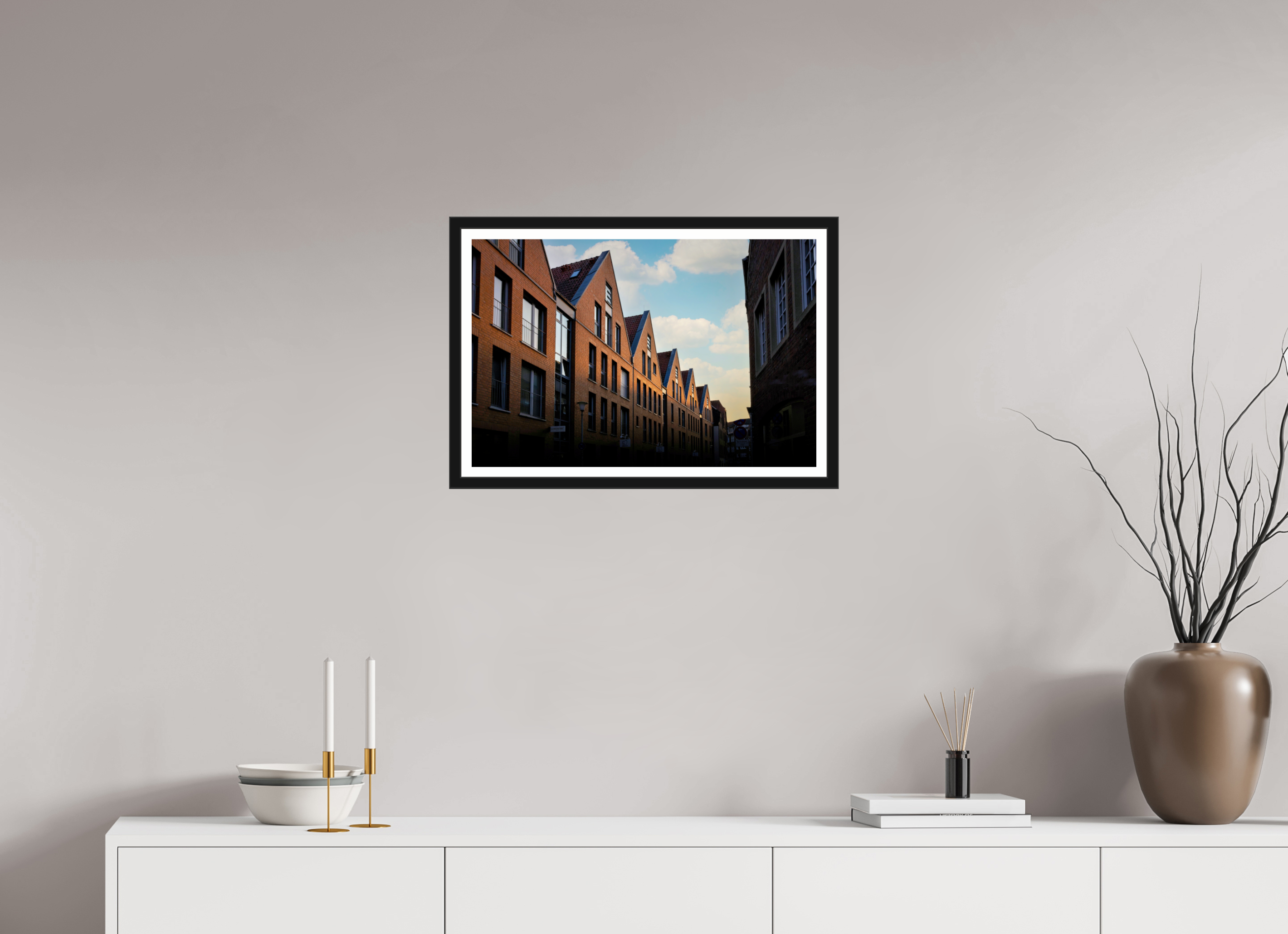 60 x 40 cm, Bern und Rand Die Giebel der Hörster Str