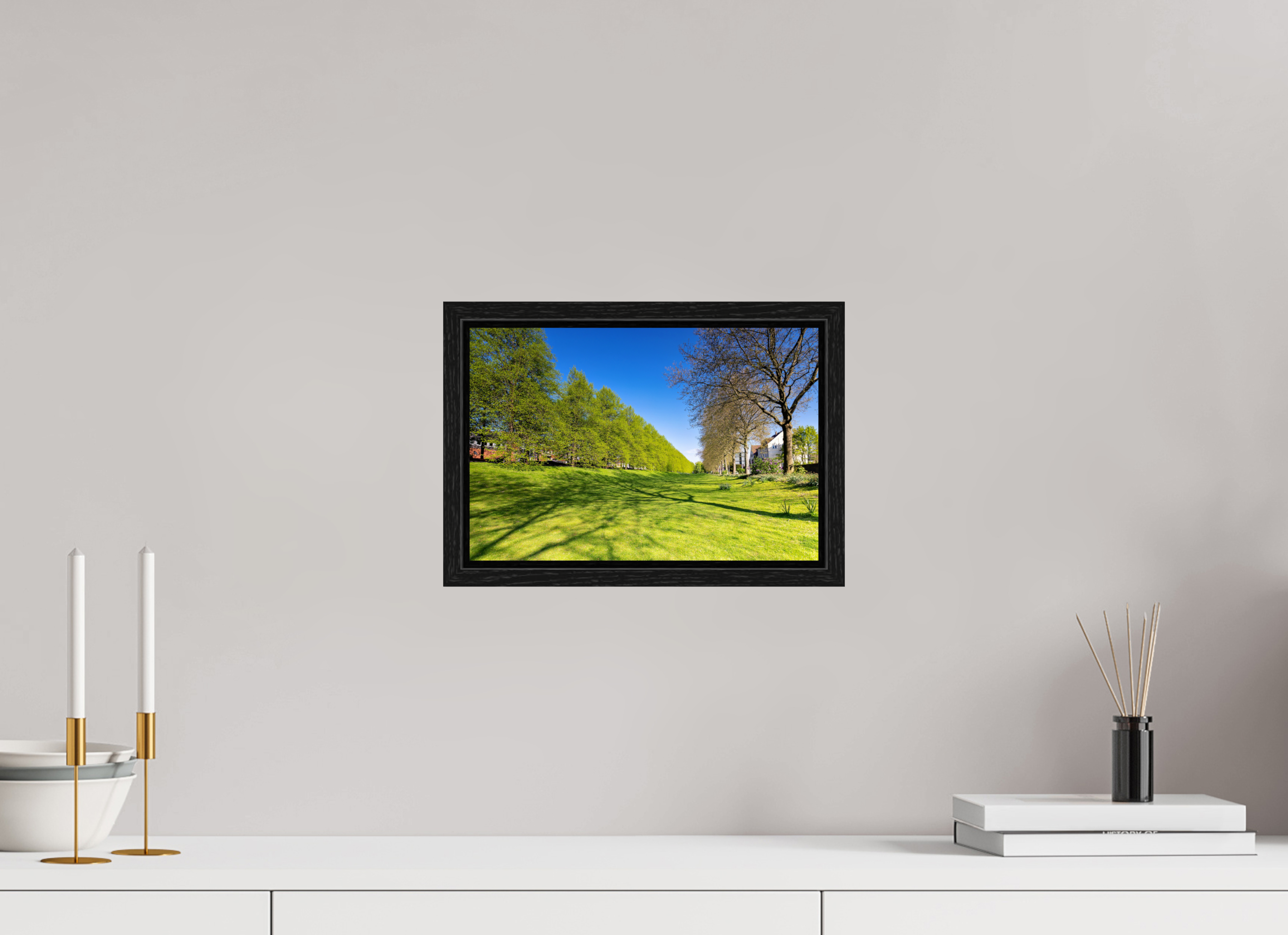 30 x 20 cm, Floater Frame Graben neben der Promenade