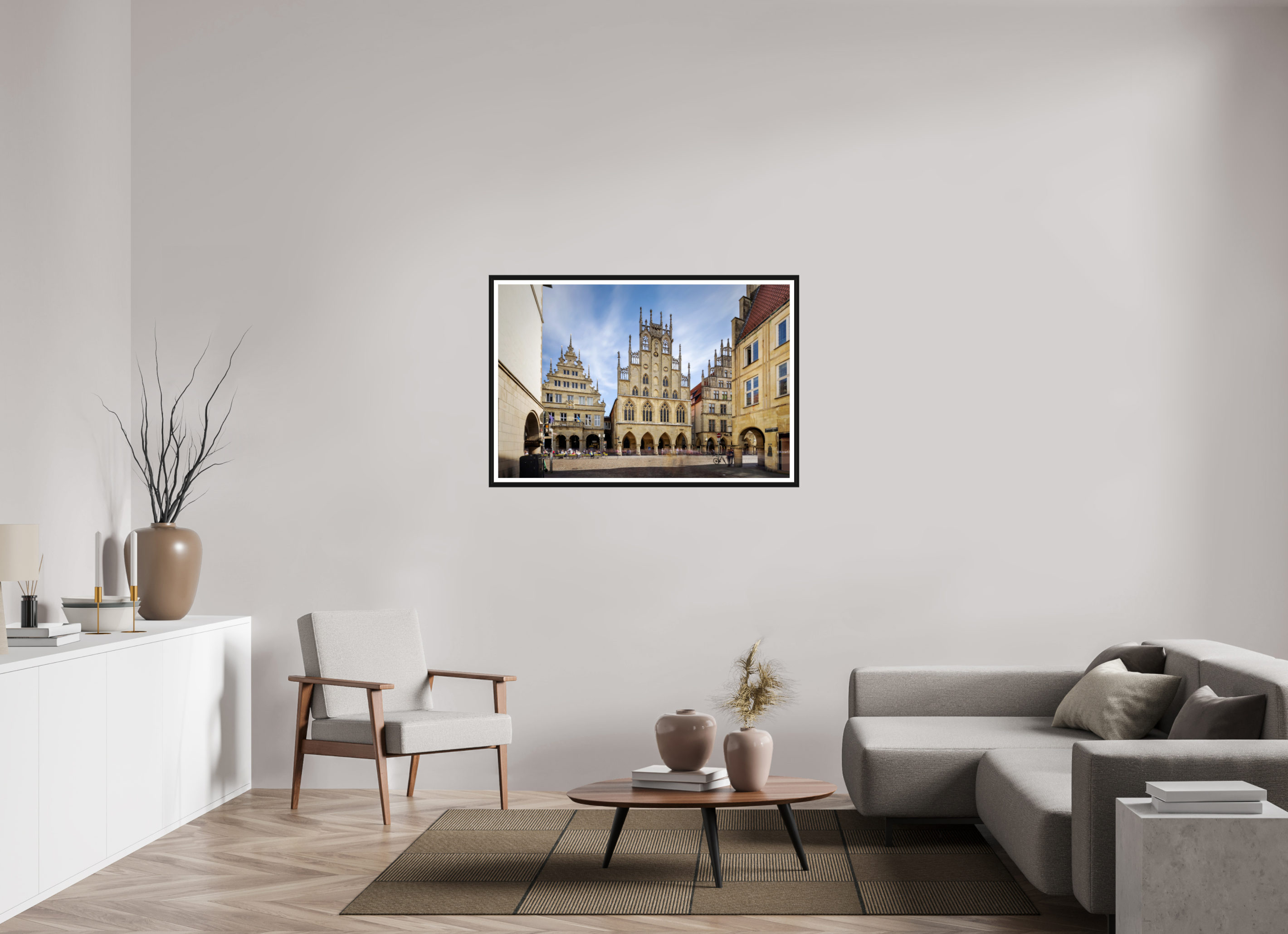 120 x 80 cm, Bern und Rand Das Rathaus