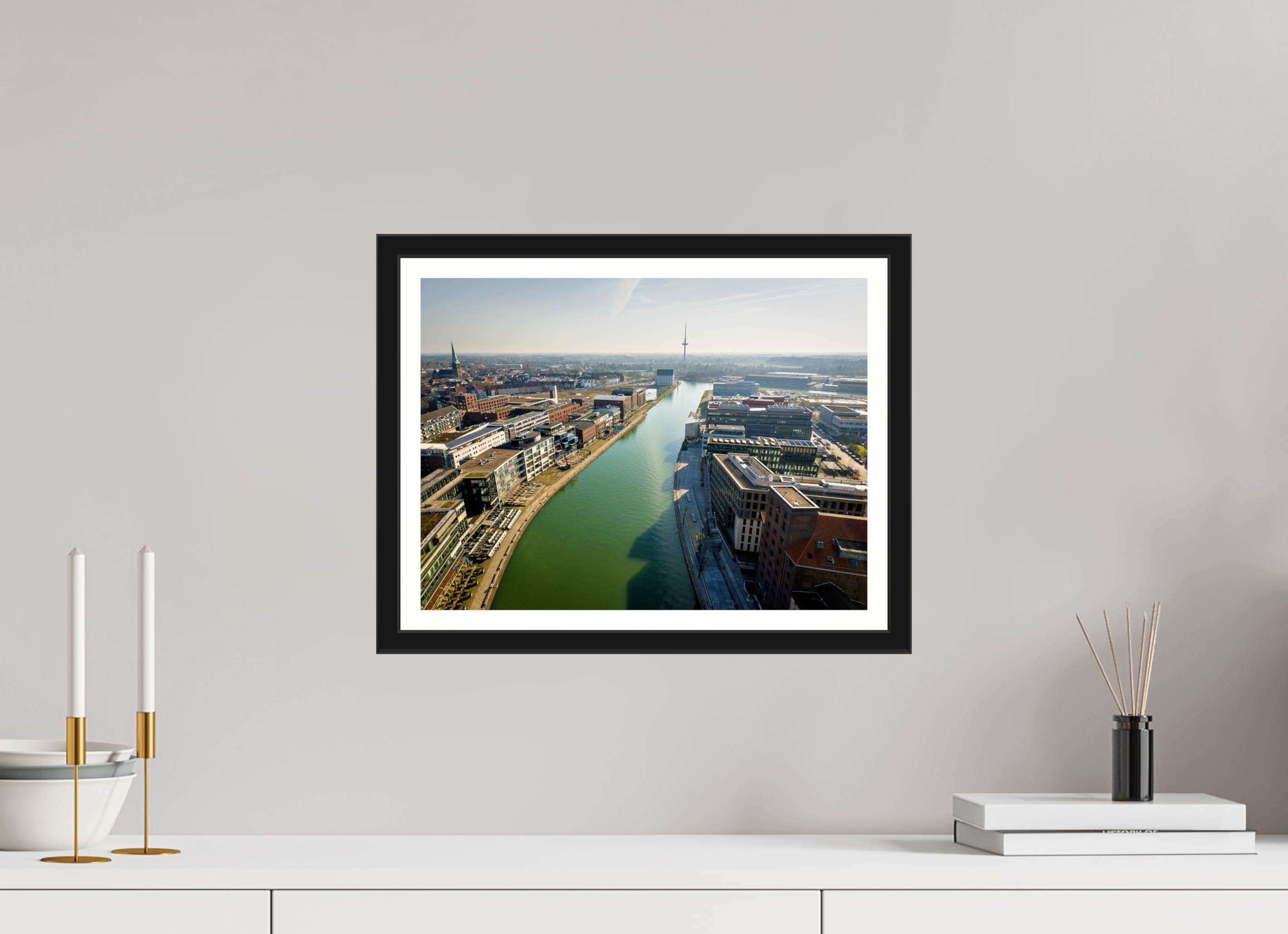 40 x 30 cm, Bern und Rand Münster Hafen – Ruhe zwischen Stahl und Wasser