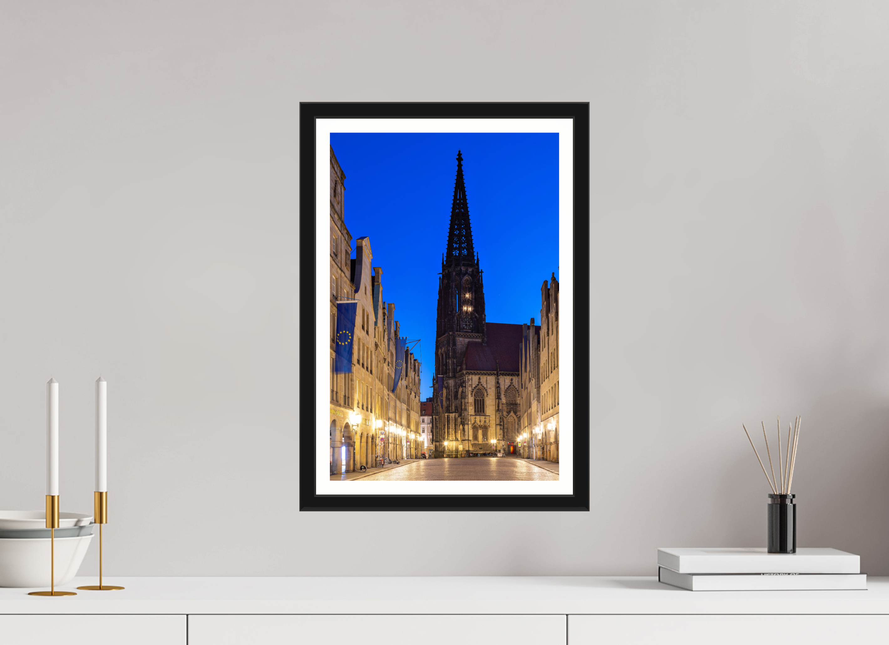 30 x 45 cm, Bern und Rand Lamberti bei Nacht + Prinzipal