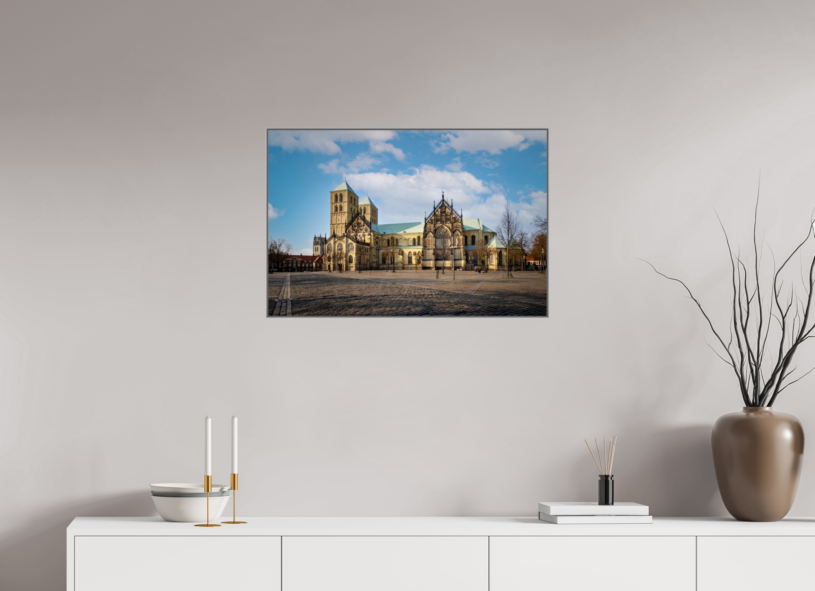 75 x 50 cm, Alurahmen 25mm Der Dom