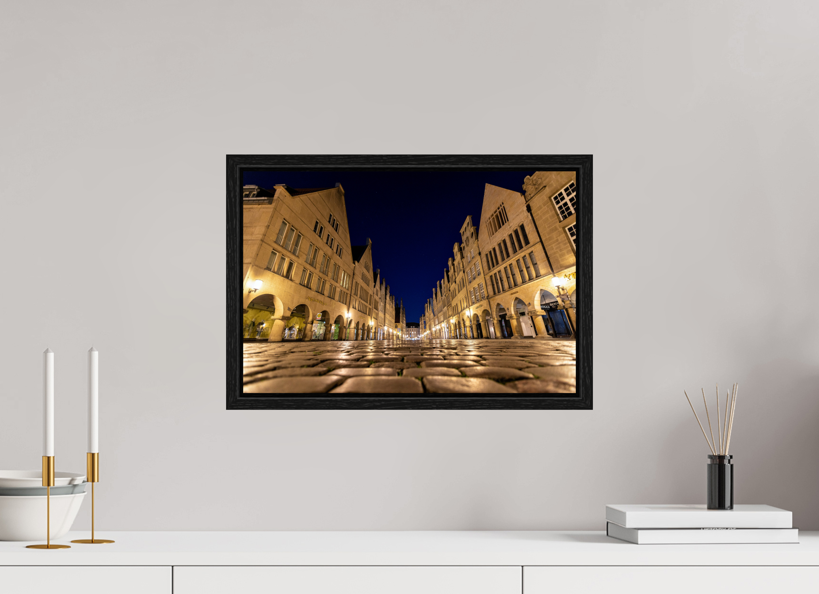 45 x 30 cm, Floater Frame Prinzipalmarkt - Perspektive