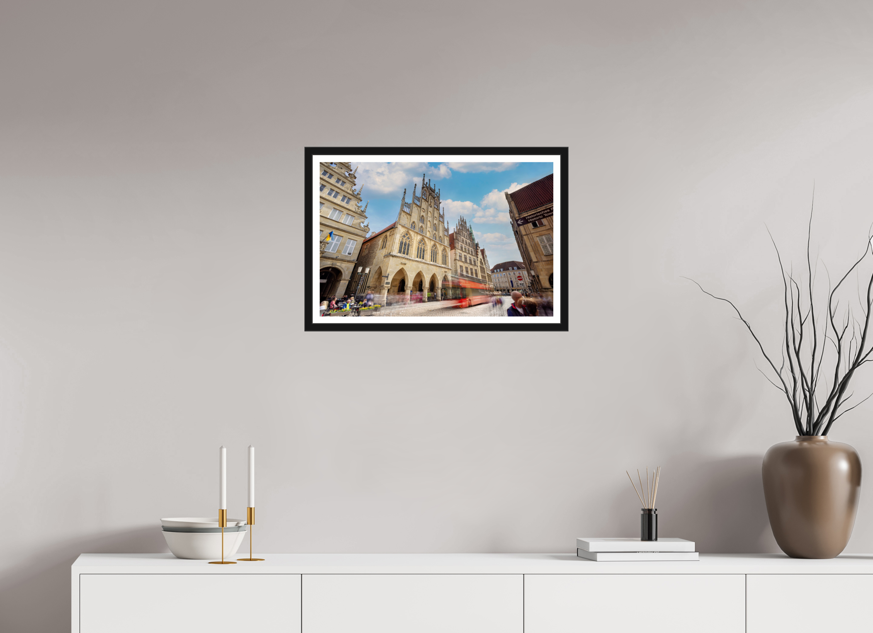 60 x 40 cm, Bern und Rand Rathaus und Bus