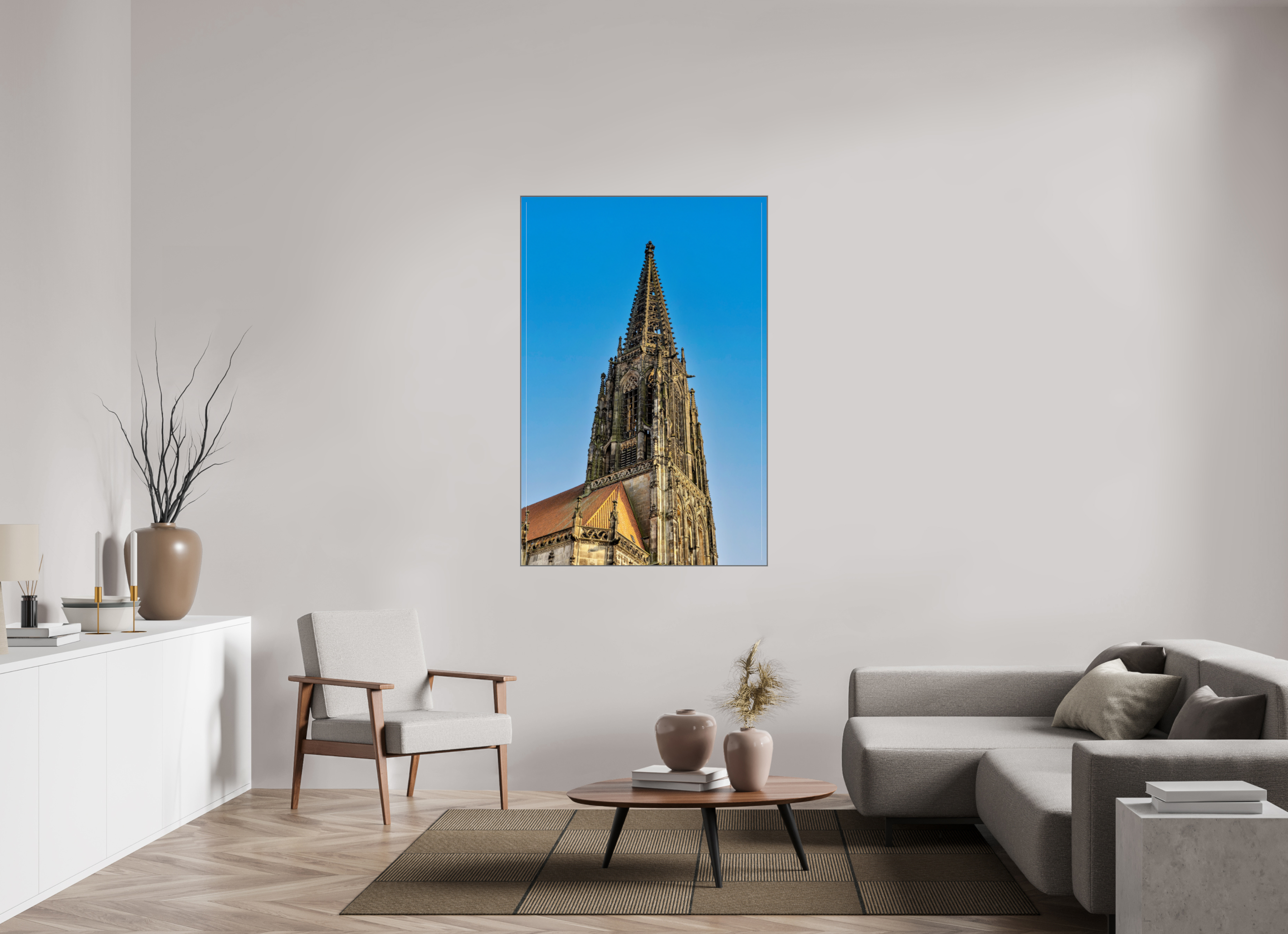100 x 150 cm, Alurahmen 25mm Lamberti Turm