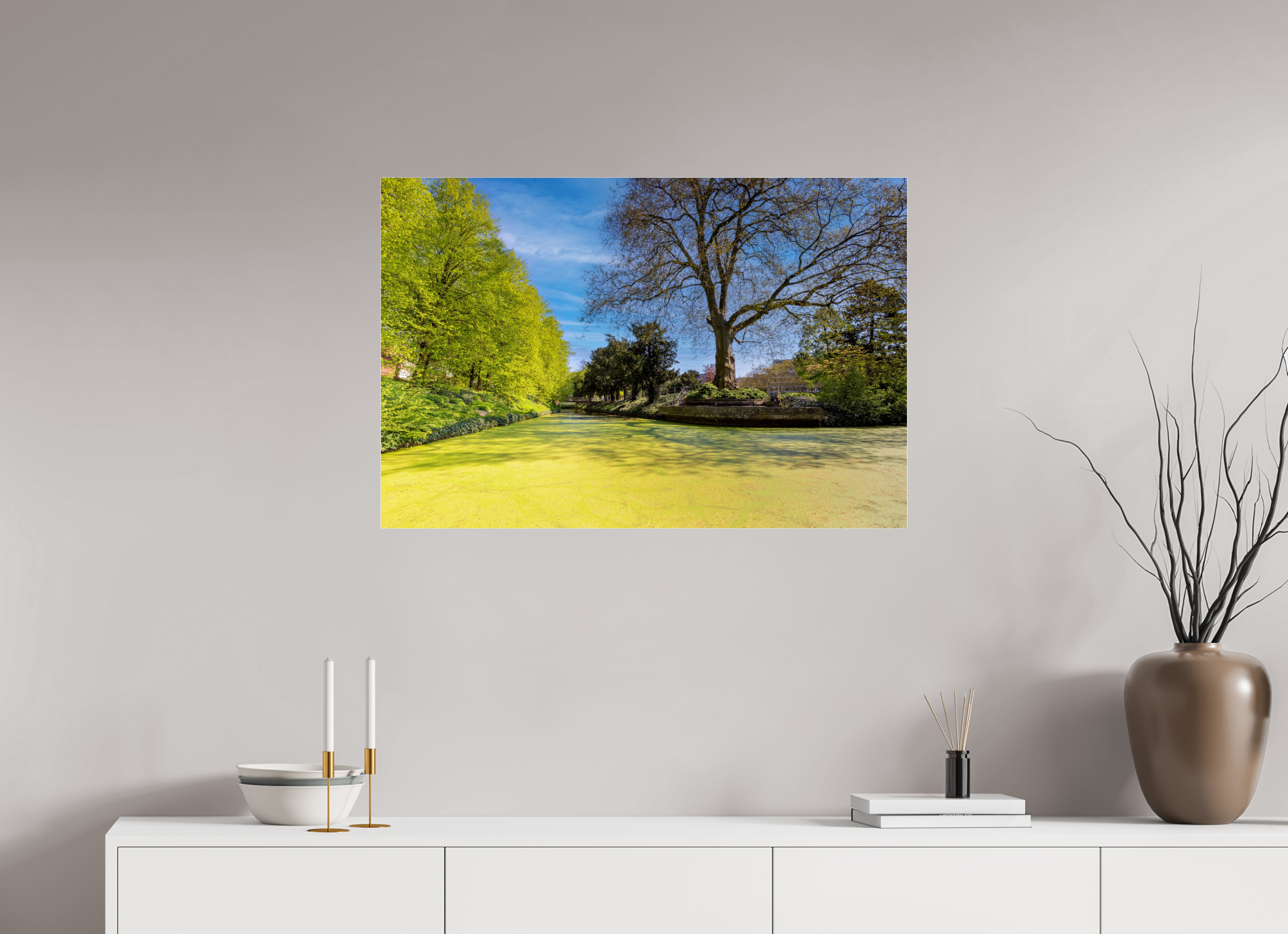 90 x 60 cm, Photo Print Under Acrylic Glass Wassergraben