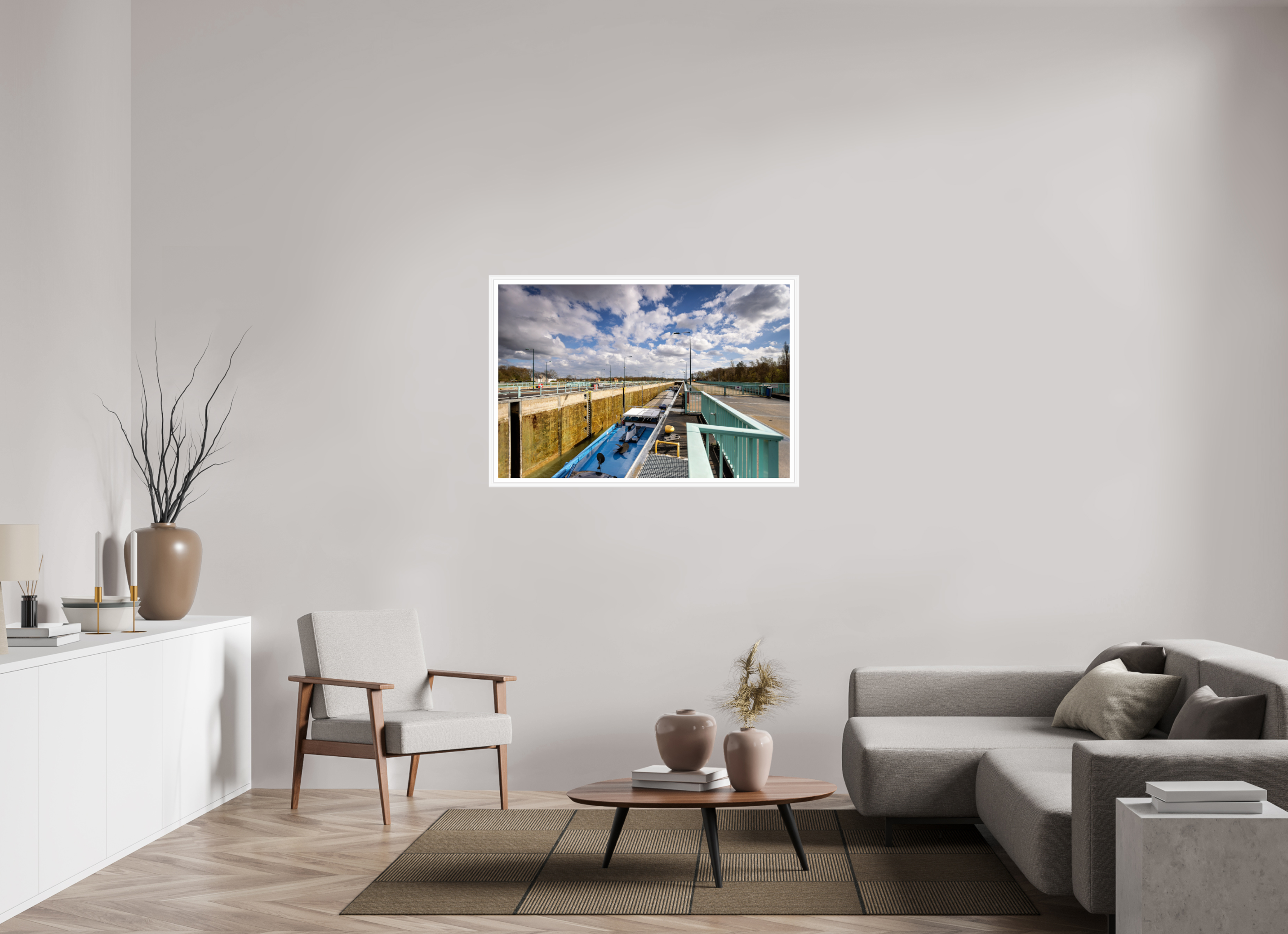 120 x 80 cm, Bern weiß und Rand Die Schleuse