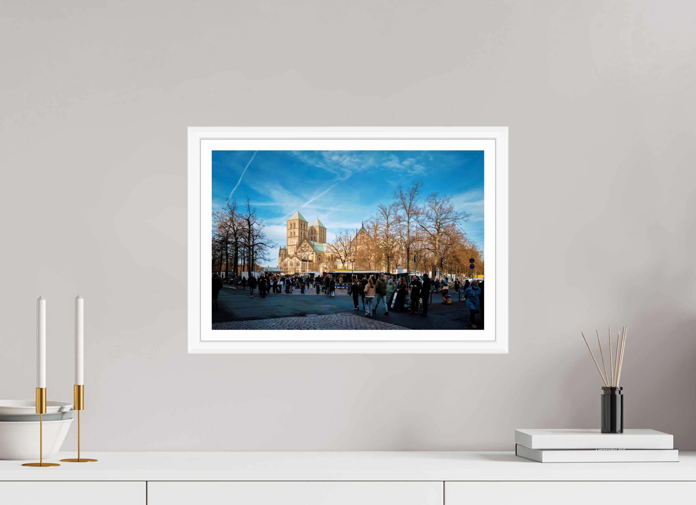 45 x 30 cm, Bern weiß und Rand Der Dom während des Markts