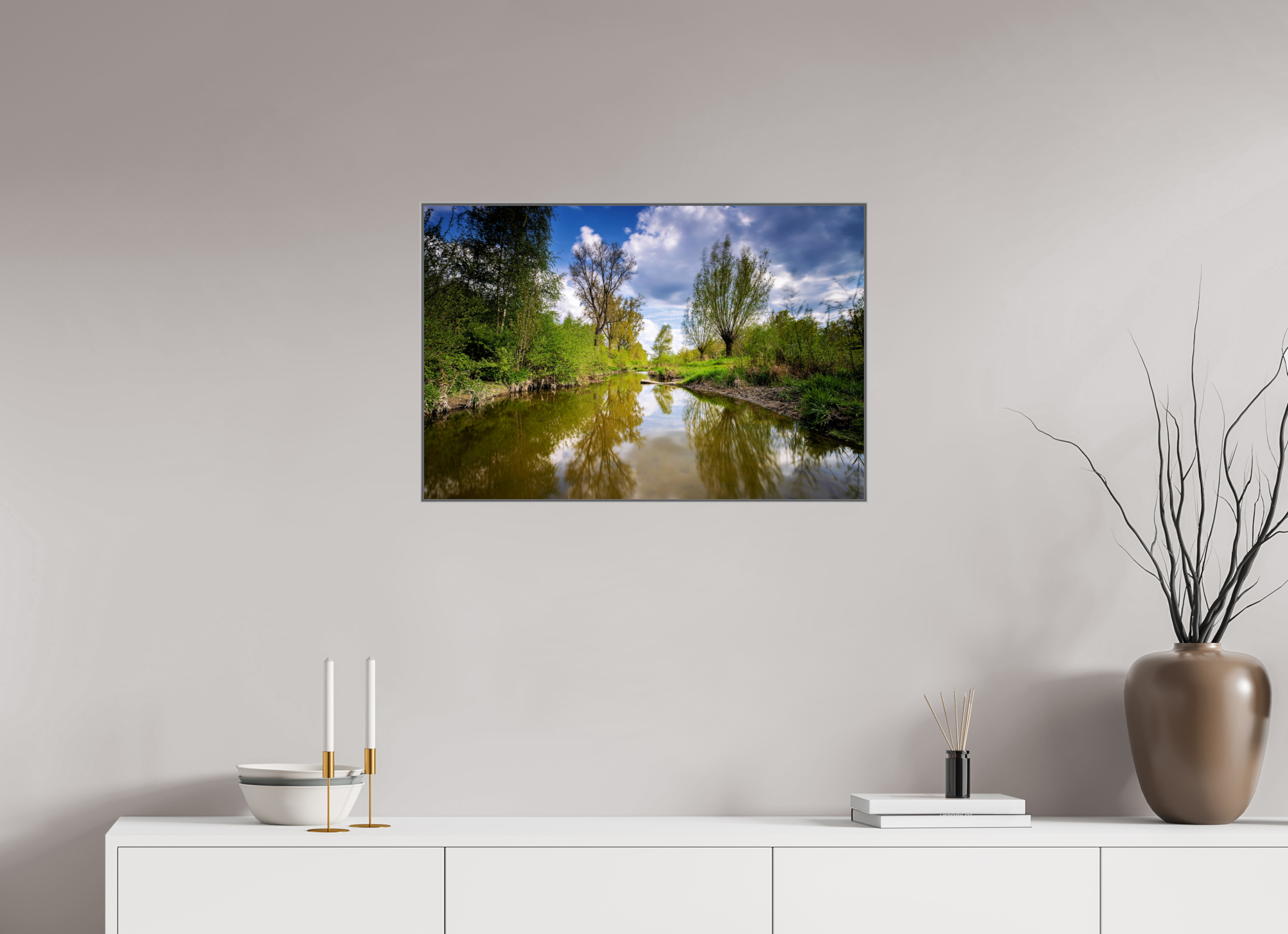 75 x 50 cm, Alurahmen 25mm Aa Renaturierung