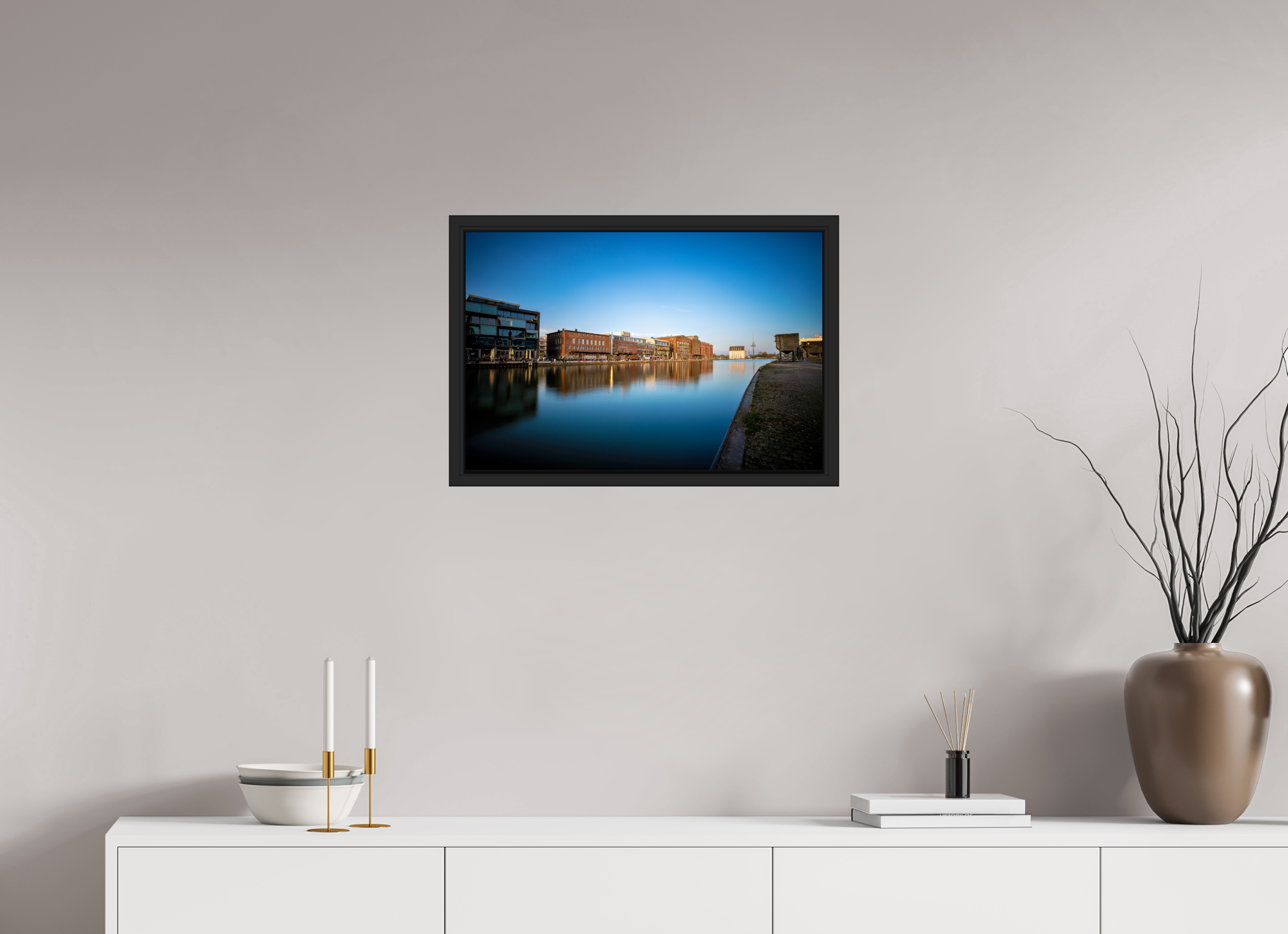 60 x 40 cm, Tokyo 20mm Schattenfuge 4mm Der Hafen im Überblick