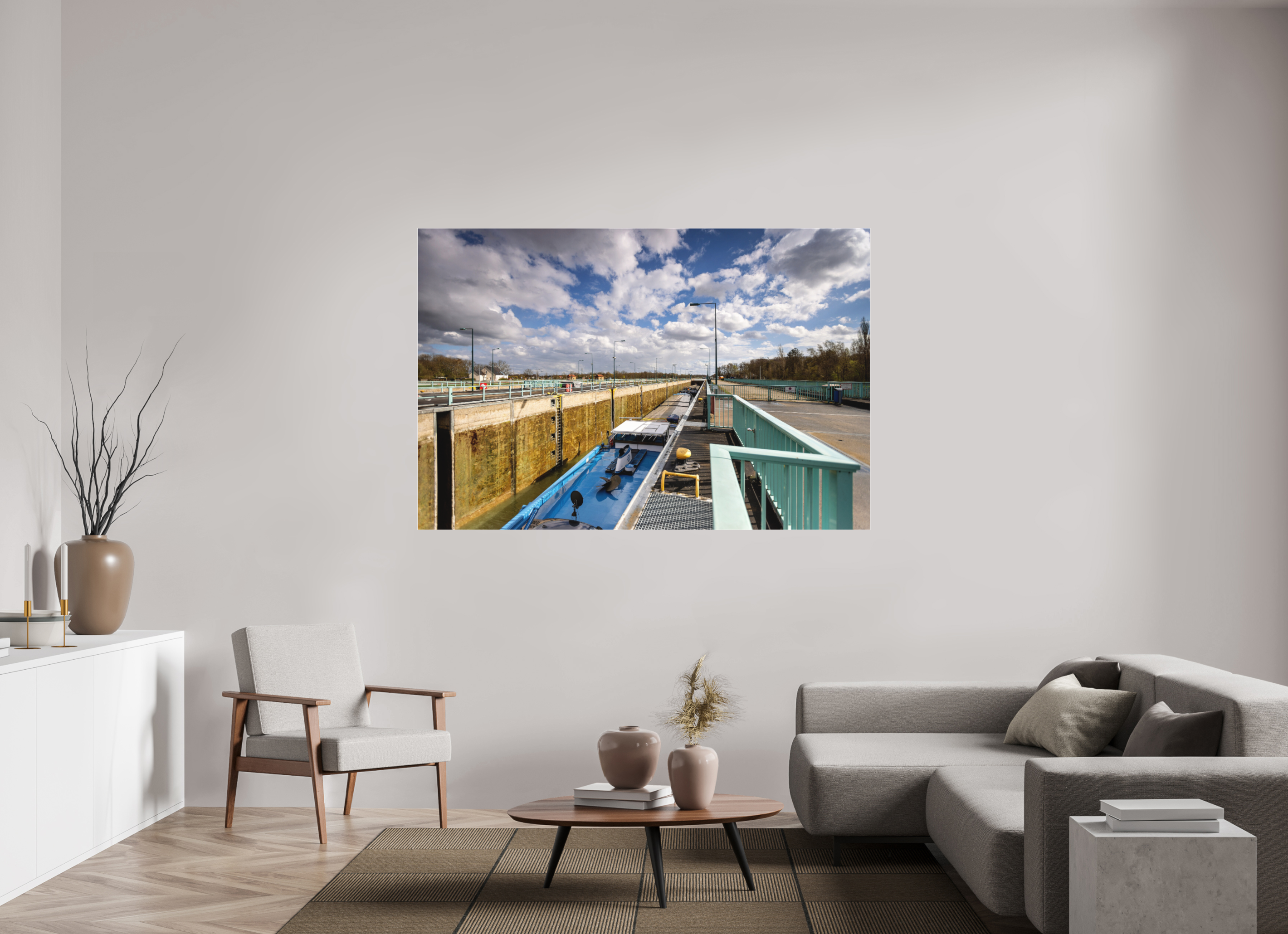 180 x 120 cm, Acrylglas Fine Art Pigmentdruck Die Schleuse