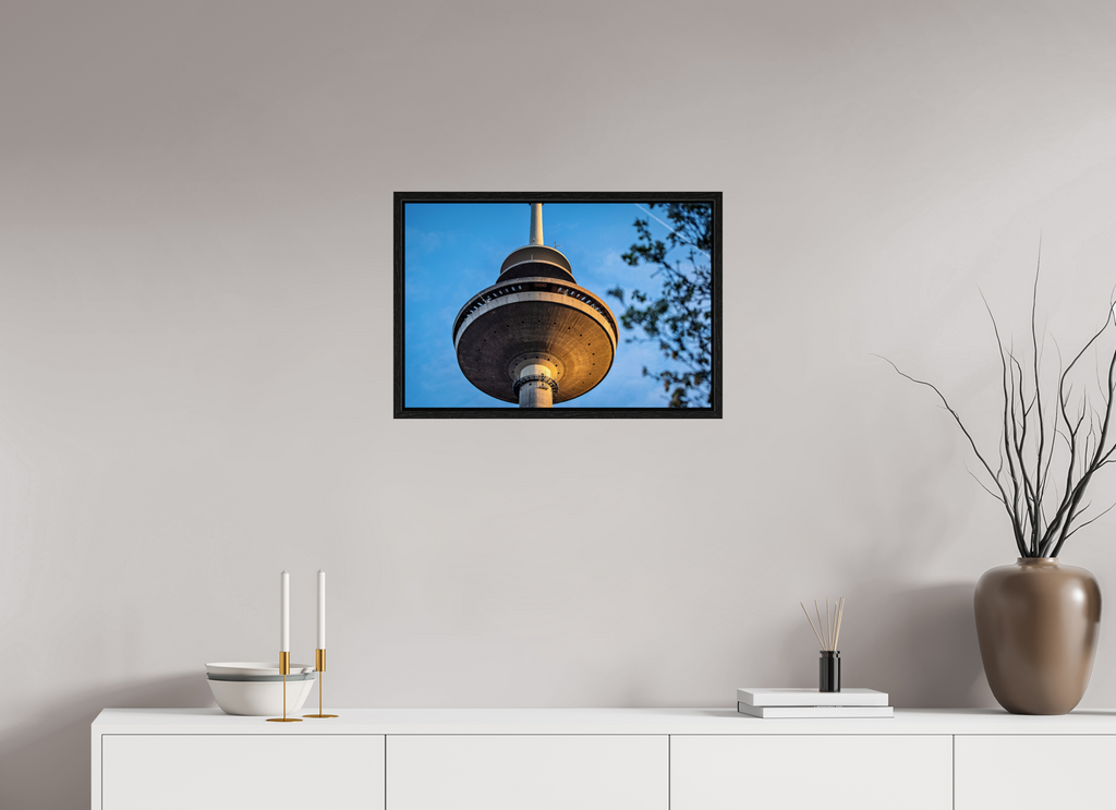 60 x 40 cm, Floater Frame Der Fernsehturm - Das UFO