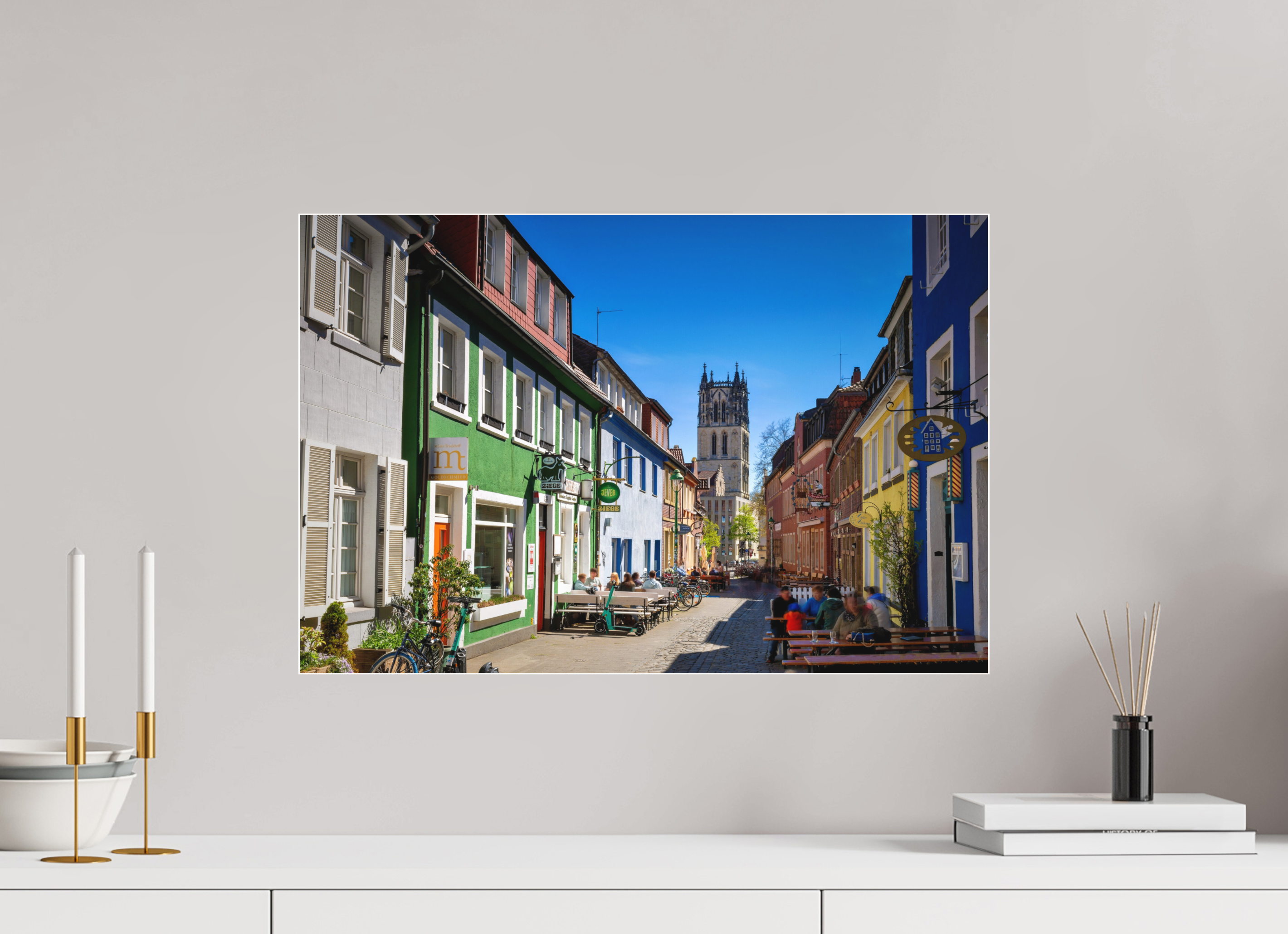 60 x 40 cm, Acrylglas Fine Art Pigmentdruck Altstadt