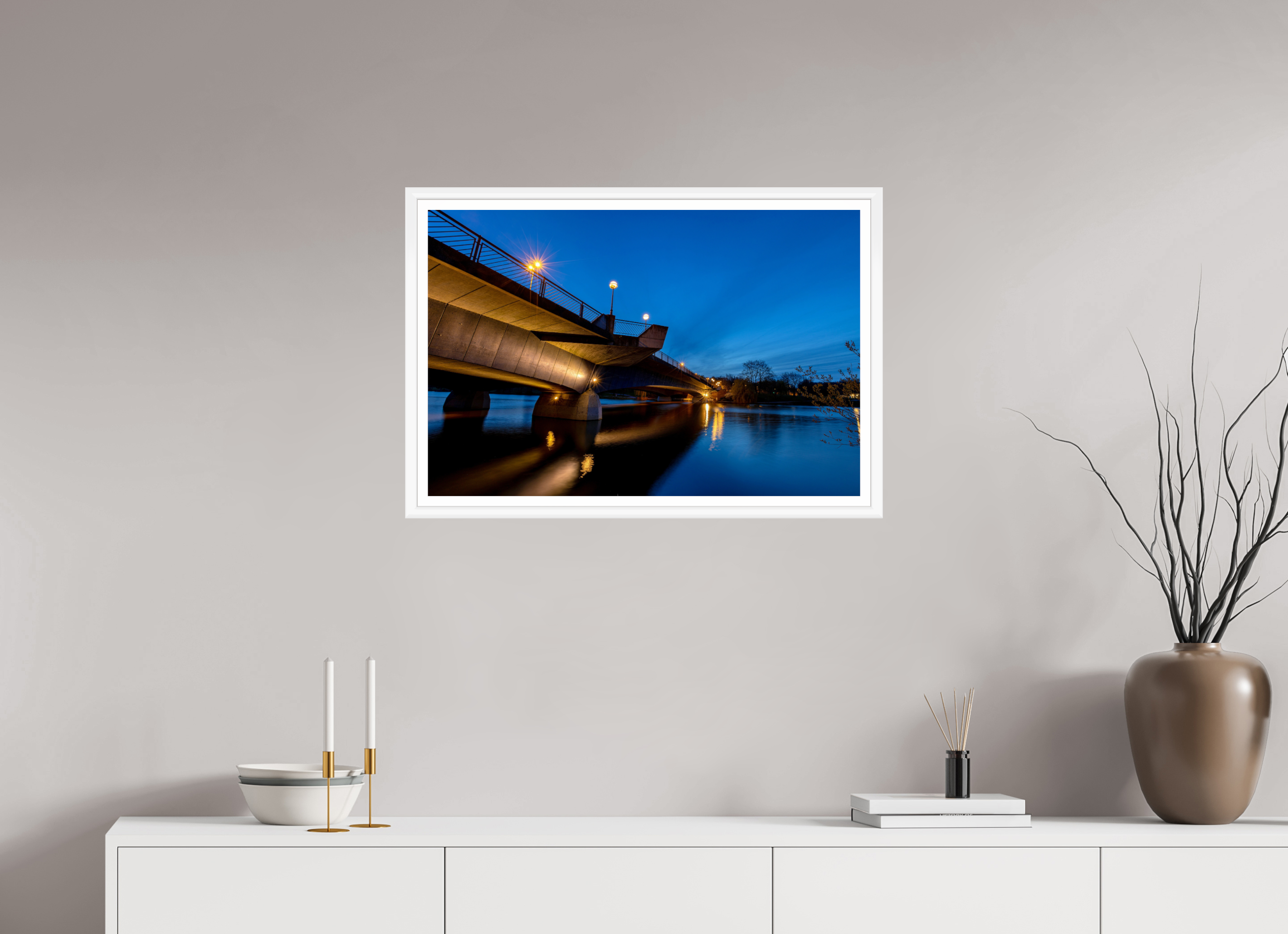 75 x 50 cm, Bern weiß und Rand Torminbrücke