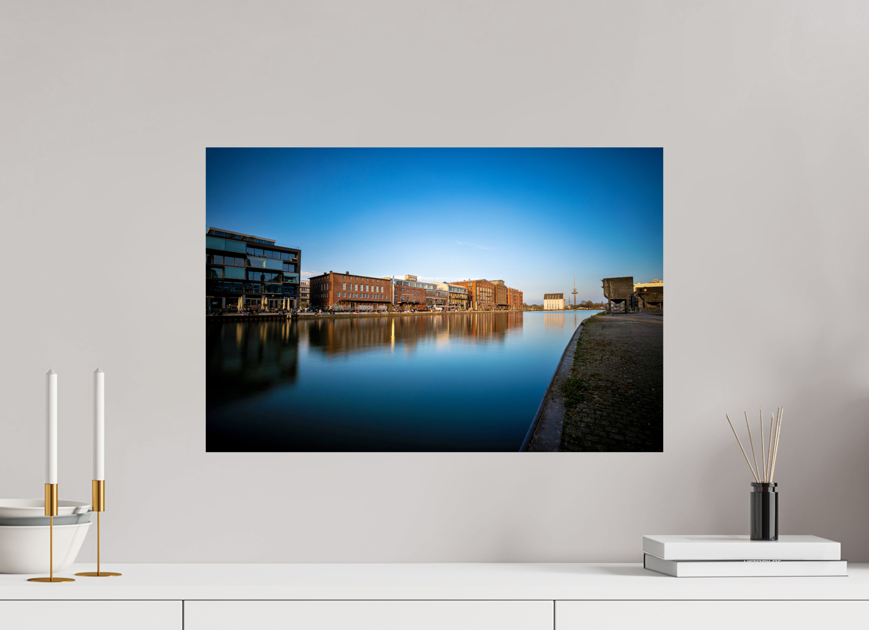 60 x 40 cm, Photo Print On Fuji Crystal DP II Der Hafen im Überblick