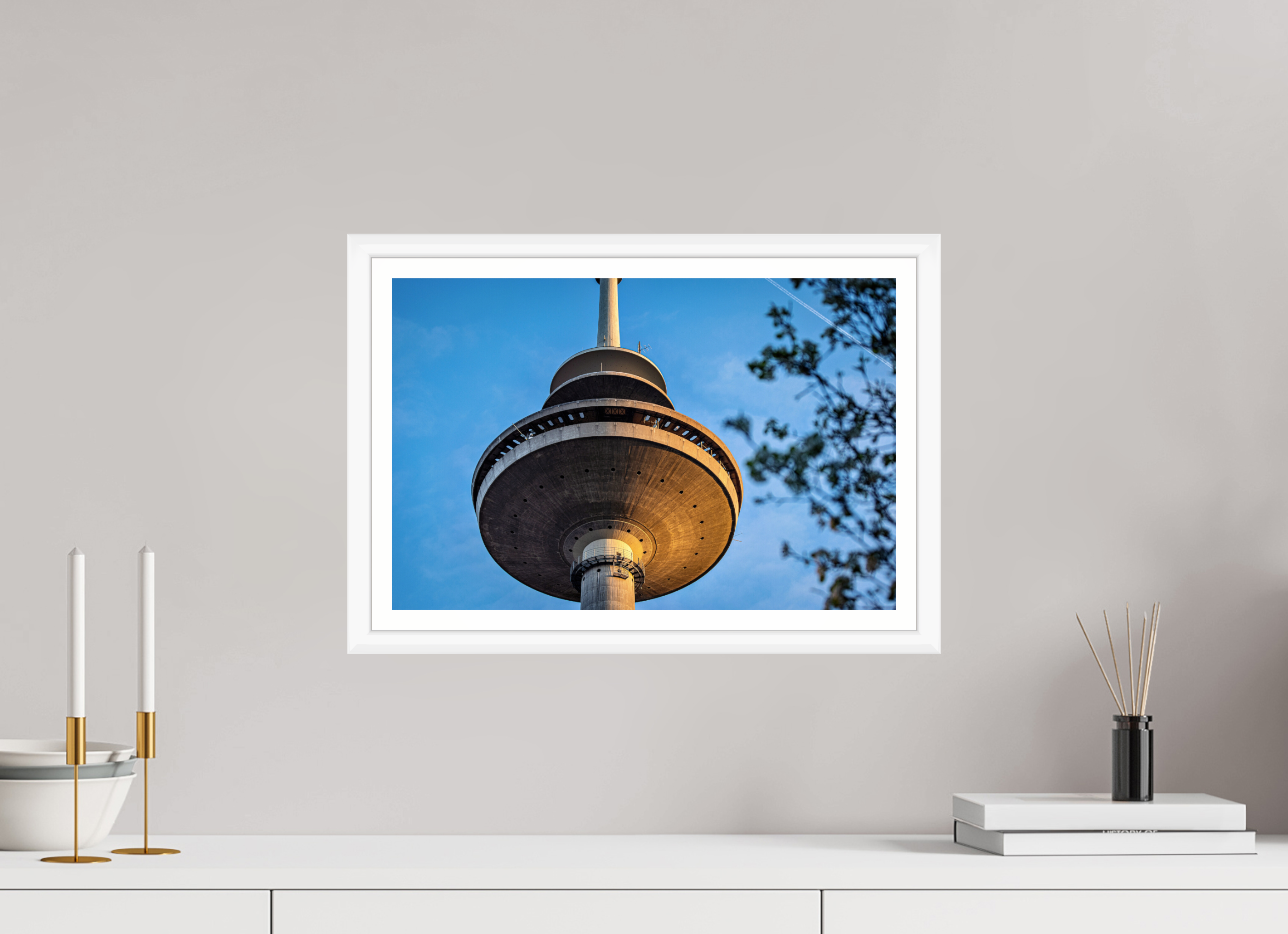 45 x 30 cm, Bern weiß und Rand Der Fernsehturm - Das UFO