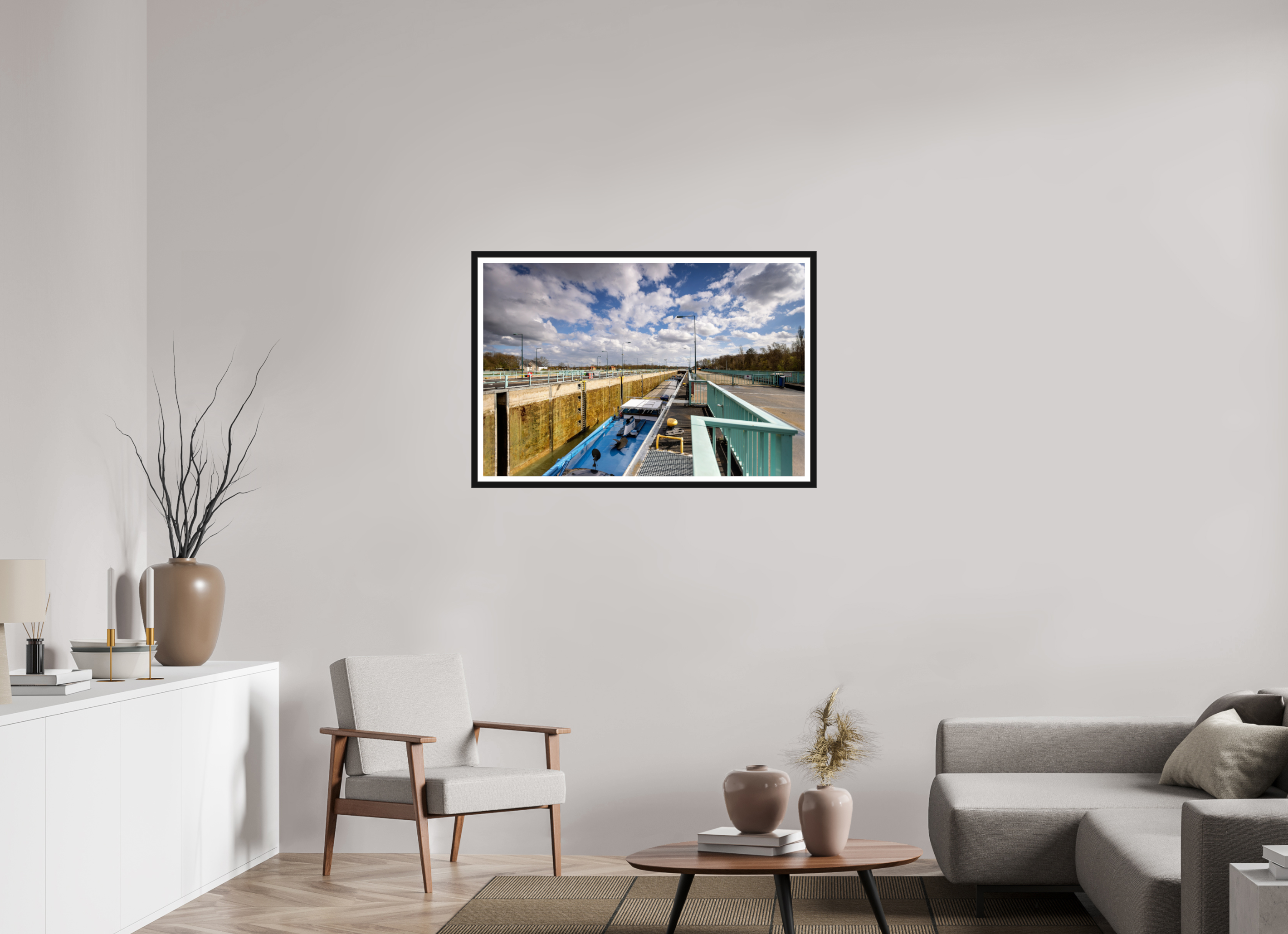 105 x 70 cm, Bern und Rand Die Schleuse