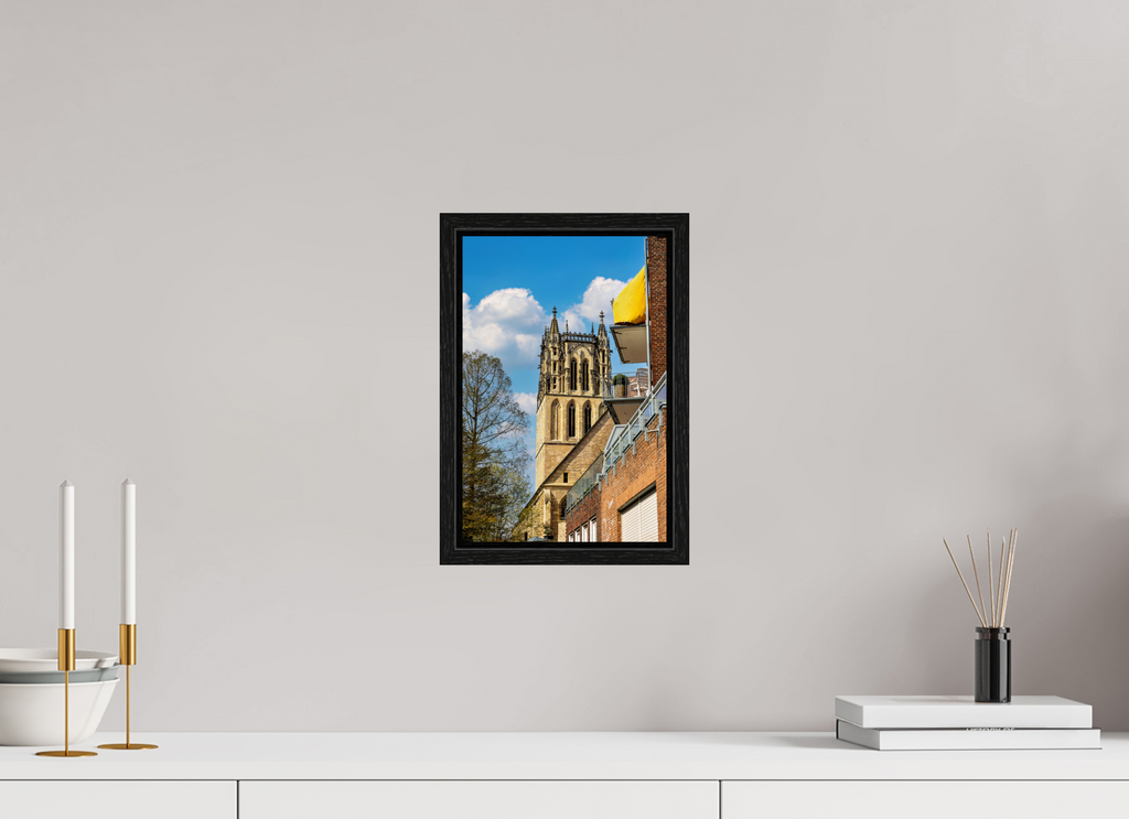 20 x 30 cm, Floater Frame Überwasserkirche - im Hochformat