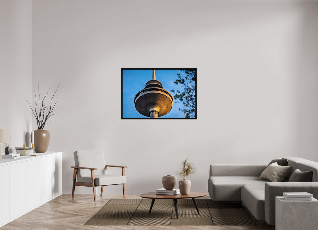 120 x 80 cm, Floater Frame Der Fernsehturm - Das UFO
