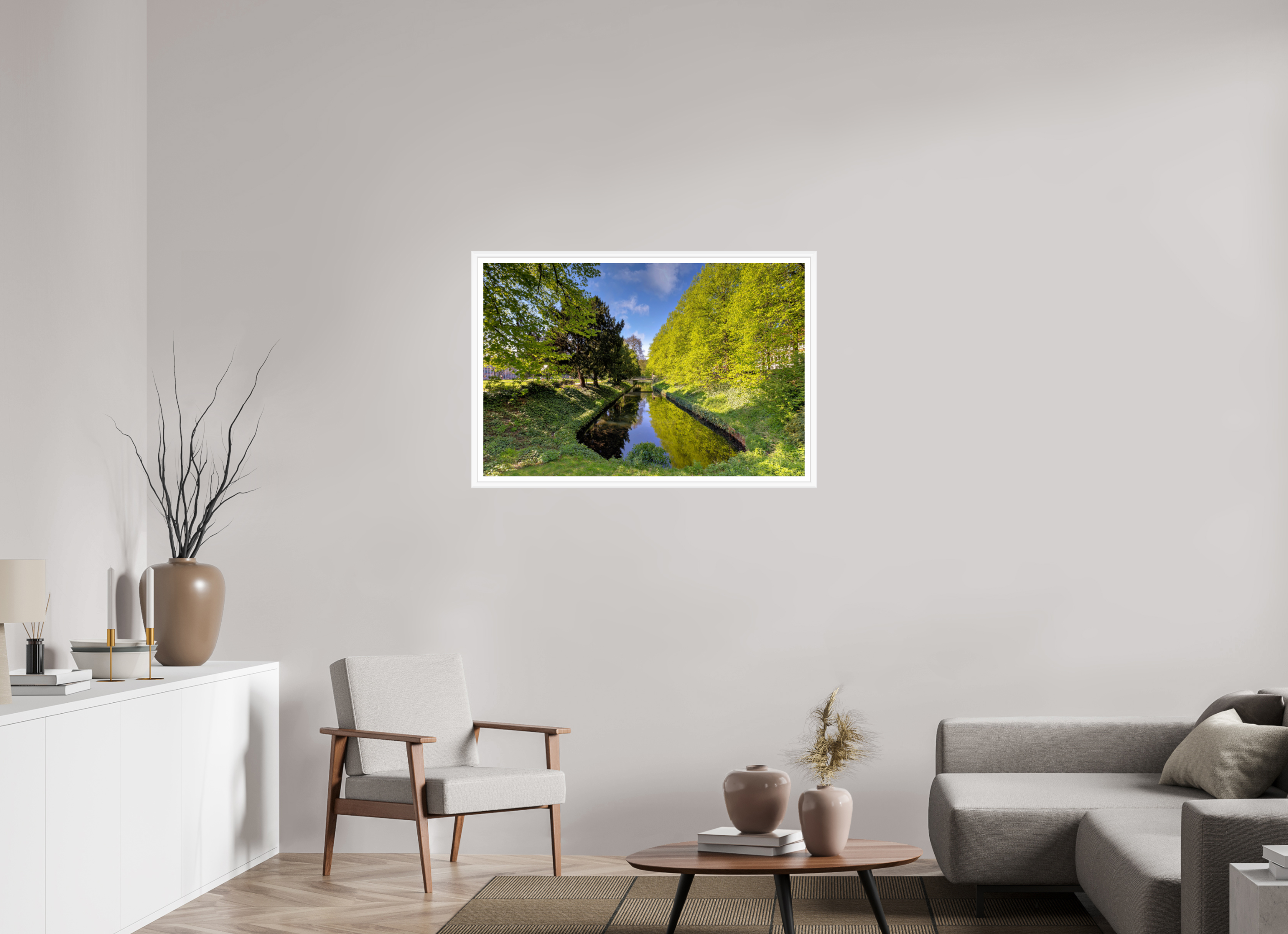 105 x 70 cm, Bern weiß und Rand Wassergraben an der Engelenschanze