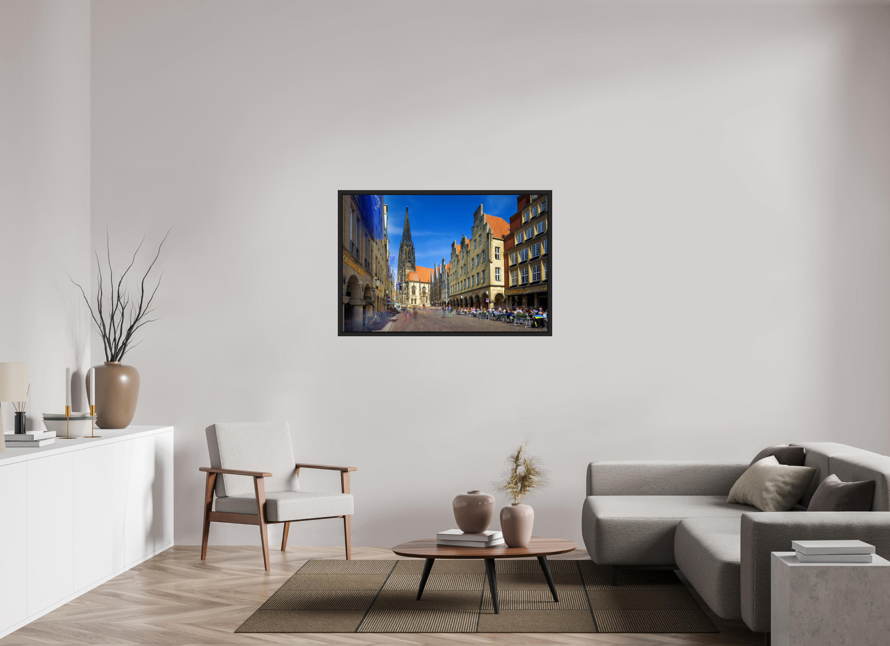 120 x 80 cm, Tokyo 20mm Schattenfuge 4mm Lambertikirche - Prinzipalmarkt