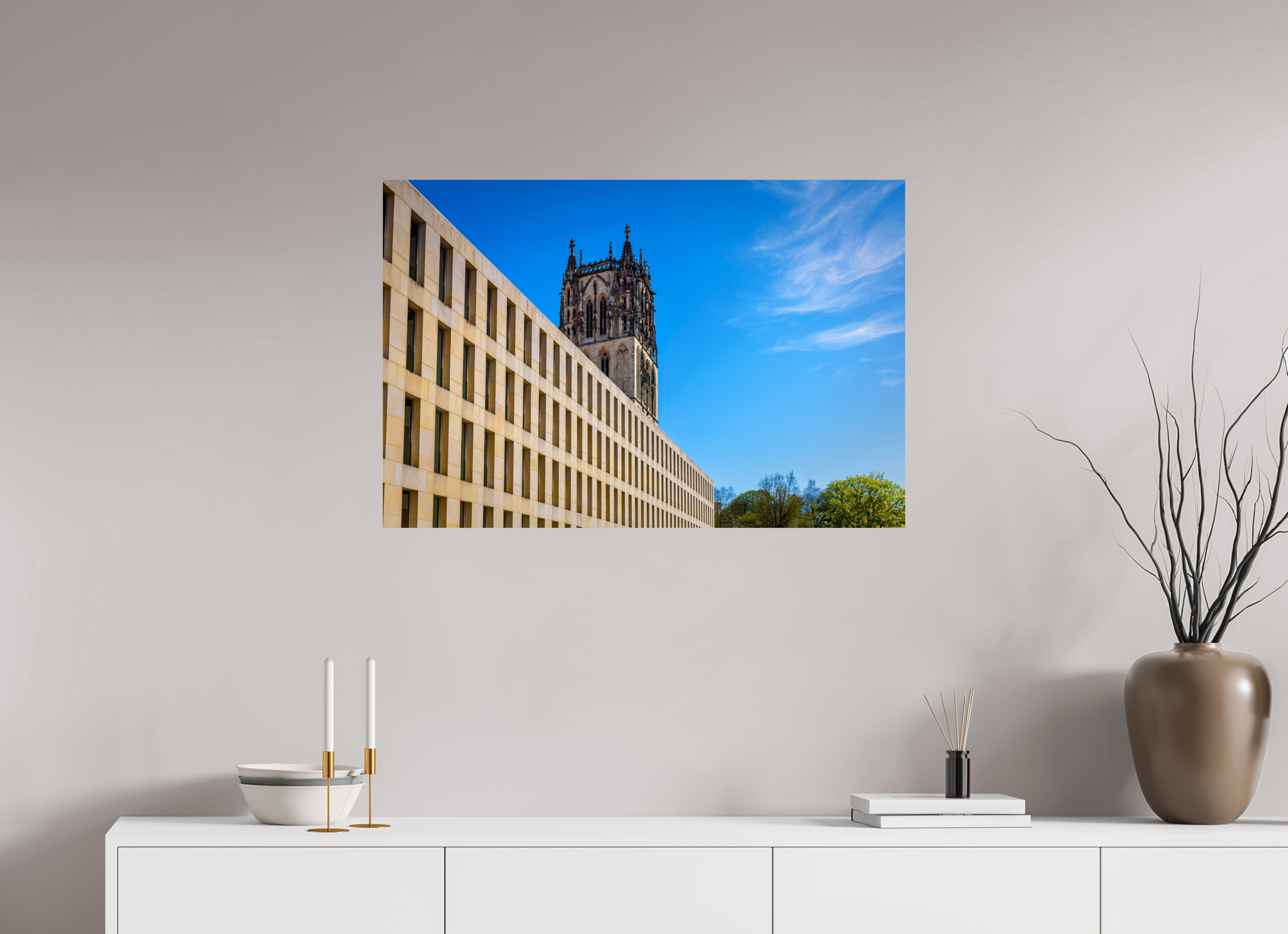 90 x 60 cm, Photo Print On Fuji Crystal DP II Überwasserkirche / Bibliothek