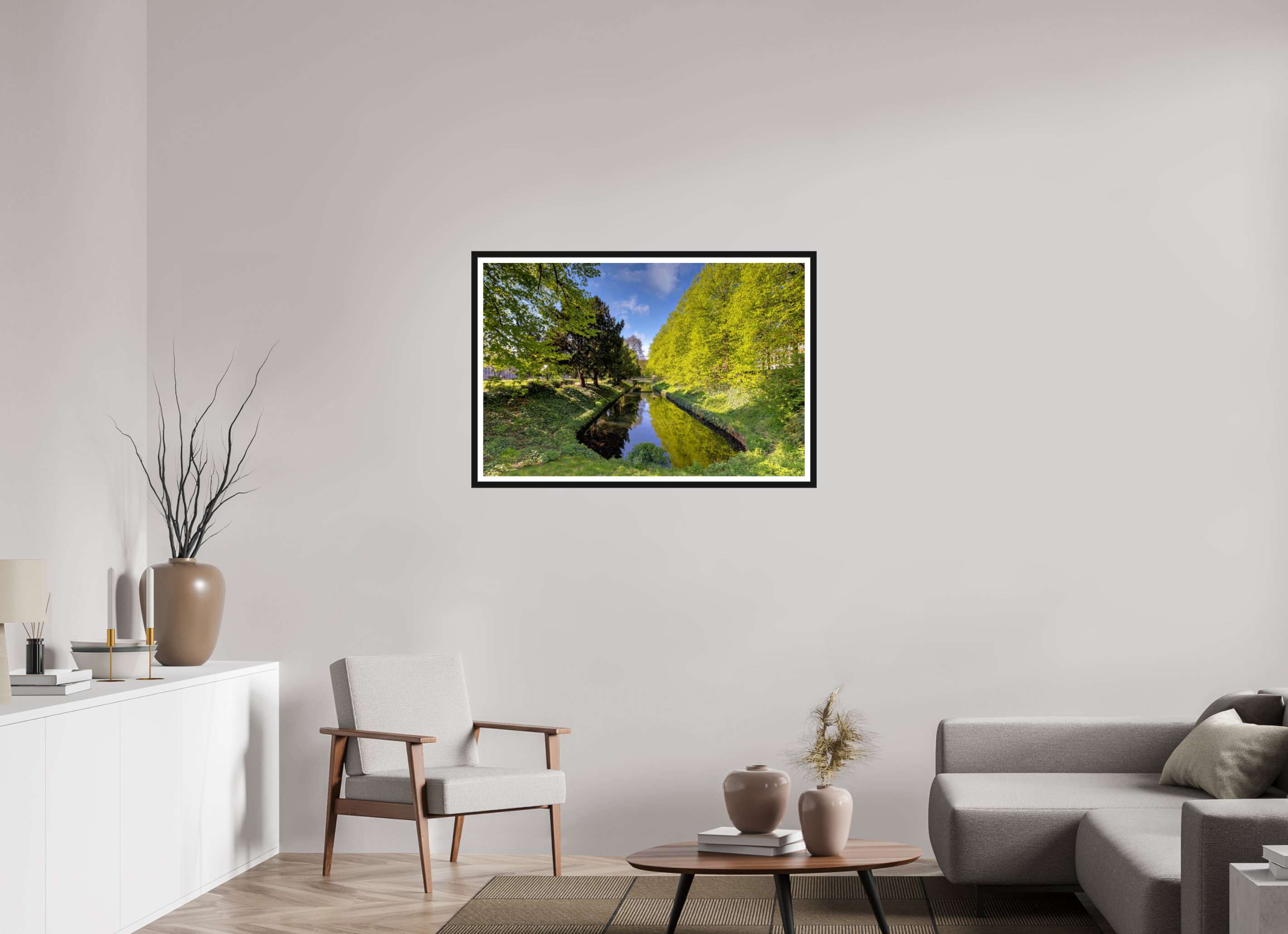 105 x 70 cm, Bern und Rand Wassergraben an der Engelenschanze