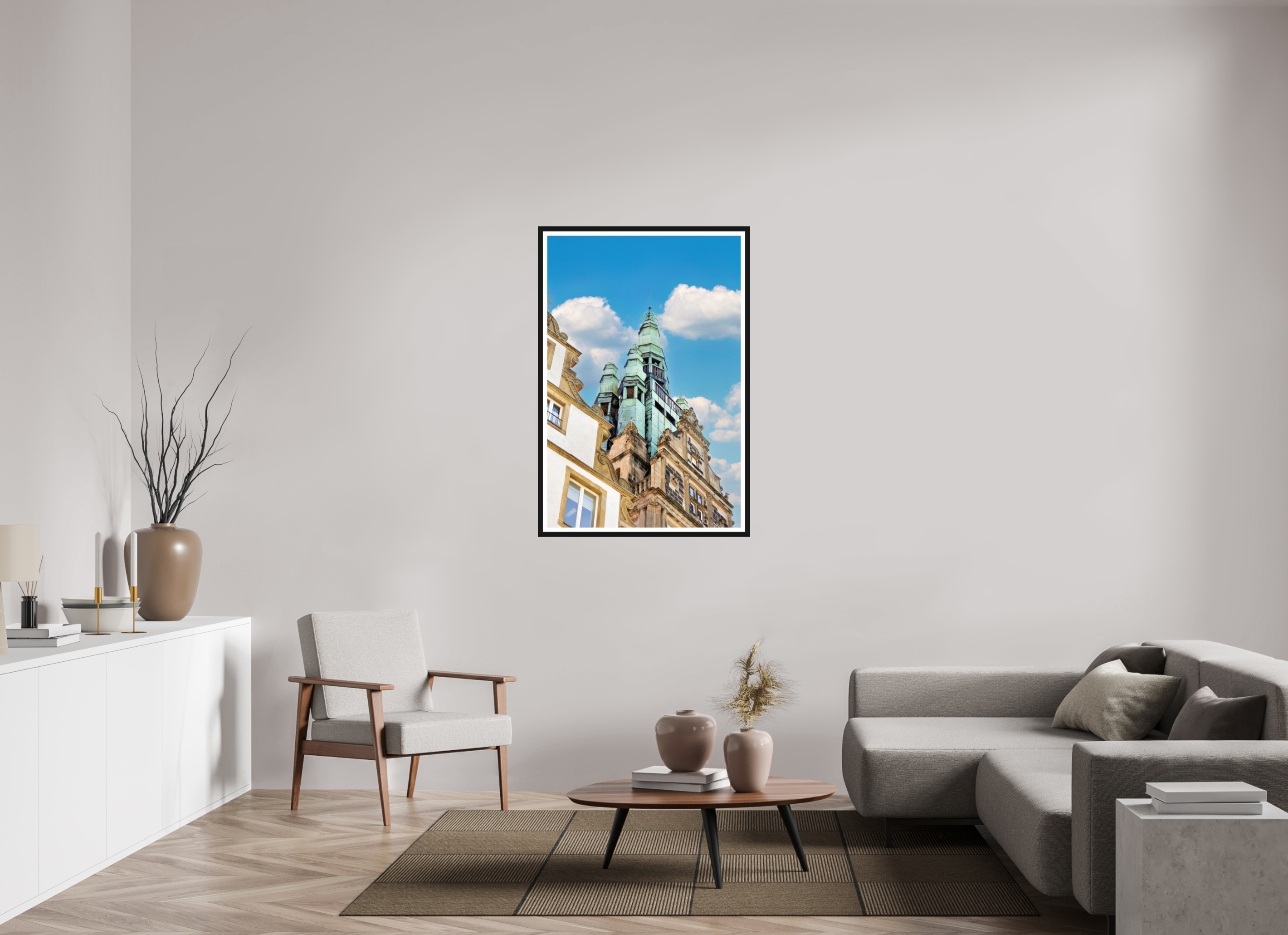 80 x 120 cm, Bern und Rand Der Stadthausturm im Hochformat