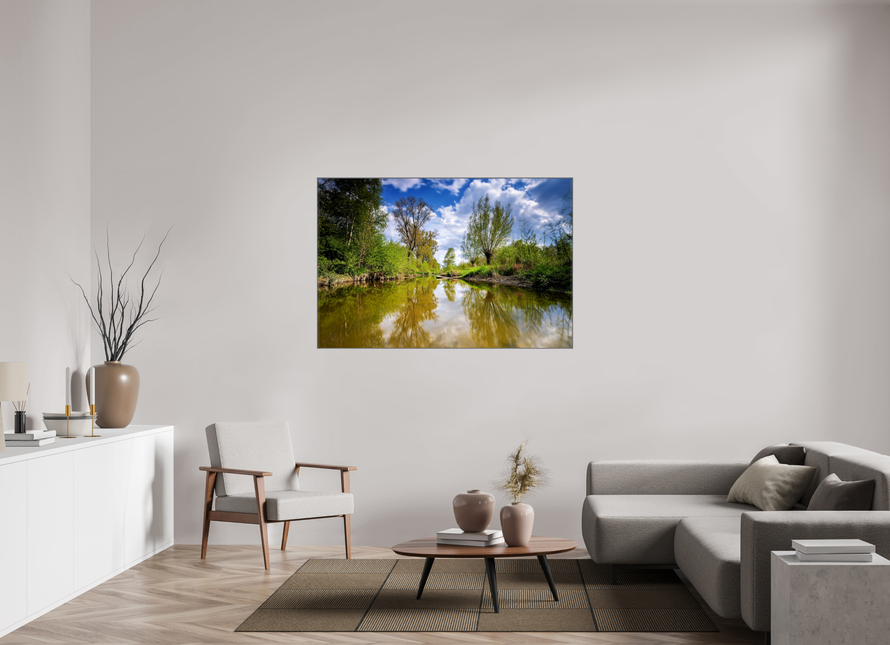 150 x 100 cm, Alurahmen 25mm Aa - Renaturierung / 2