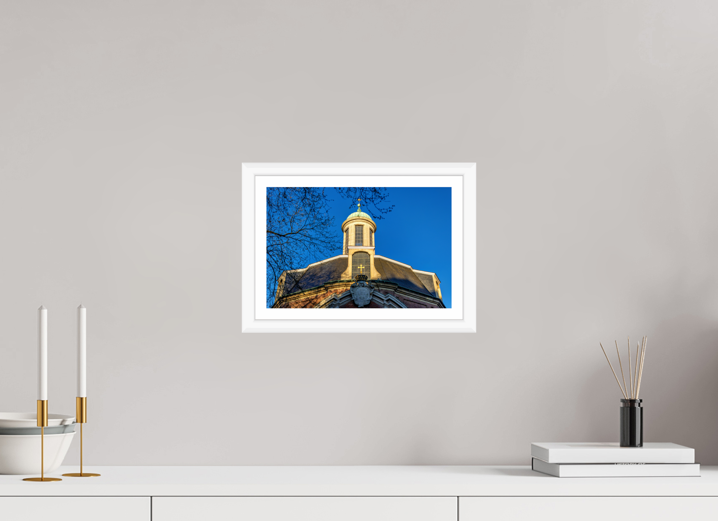 30 x 20 cm, Bern weiß und Rand Clemeskirche