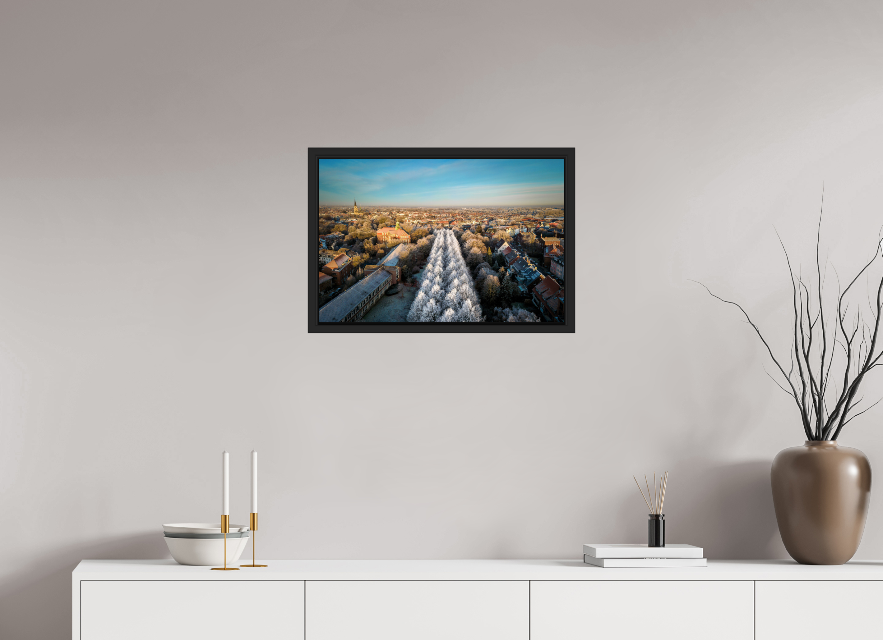 60 x 40 cm, Tokyo 20mm Schattenfuge 4mm Promenade im Winter