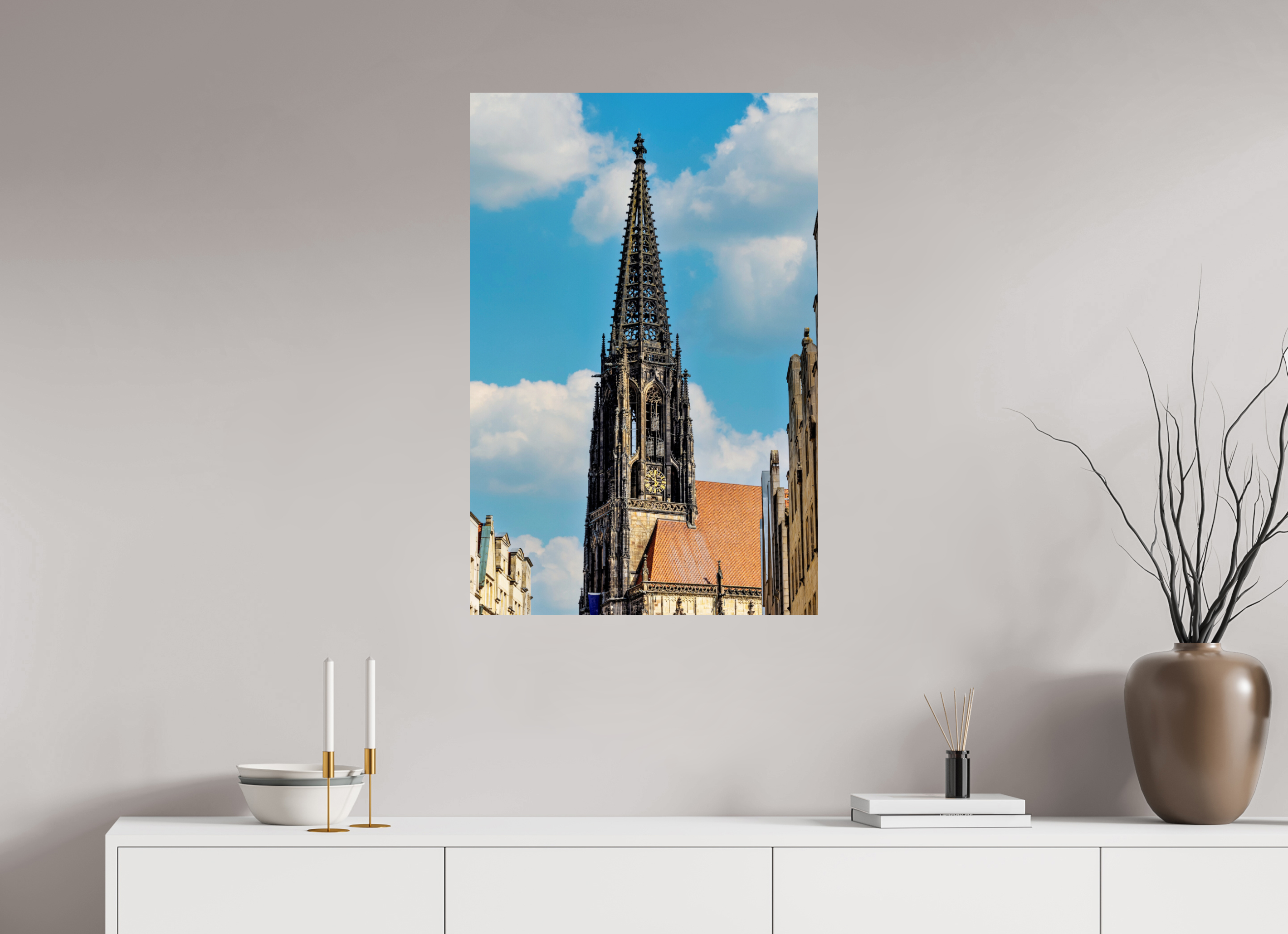 60 x 90 cm, Baryta - Fine Art Lambertikirche - Der Turm