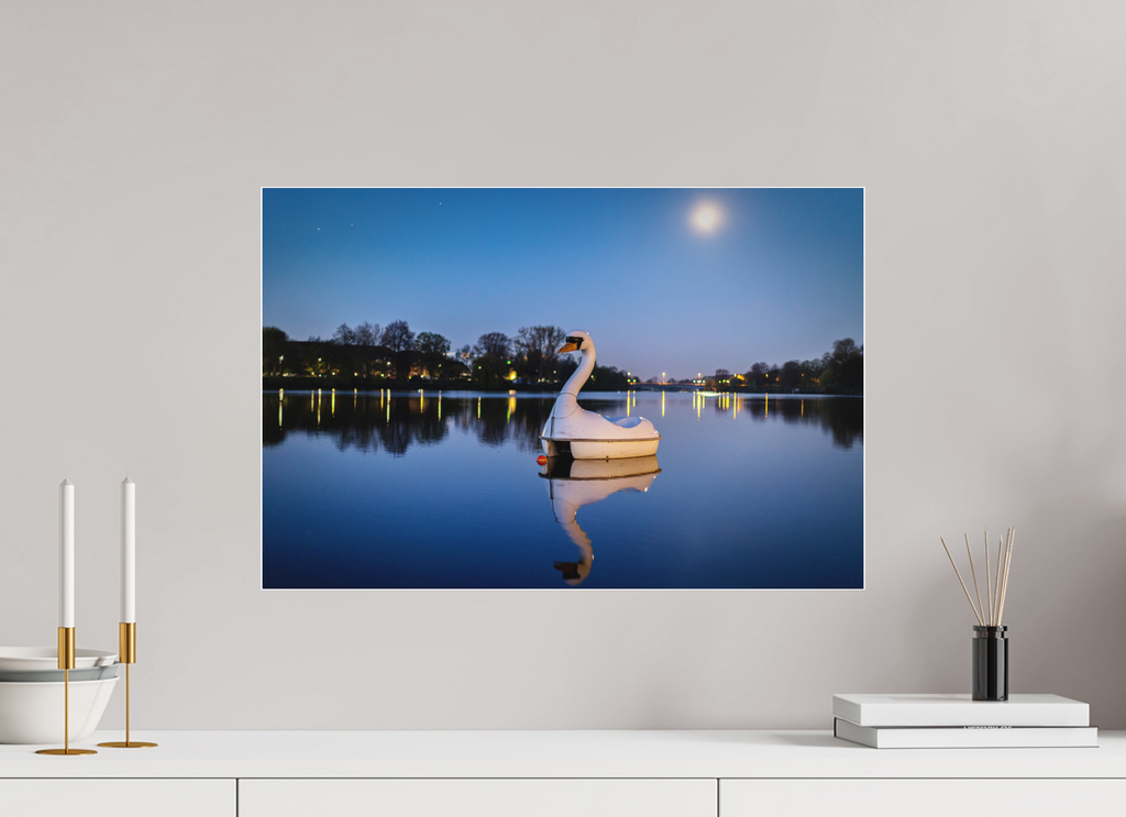 60 x 40 cm, Acrylglas Fine Art Pigmentdruck Der Schwan