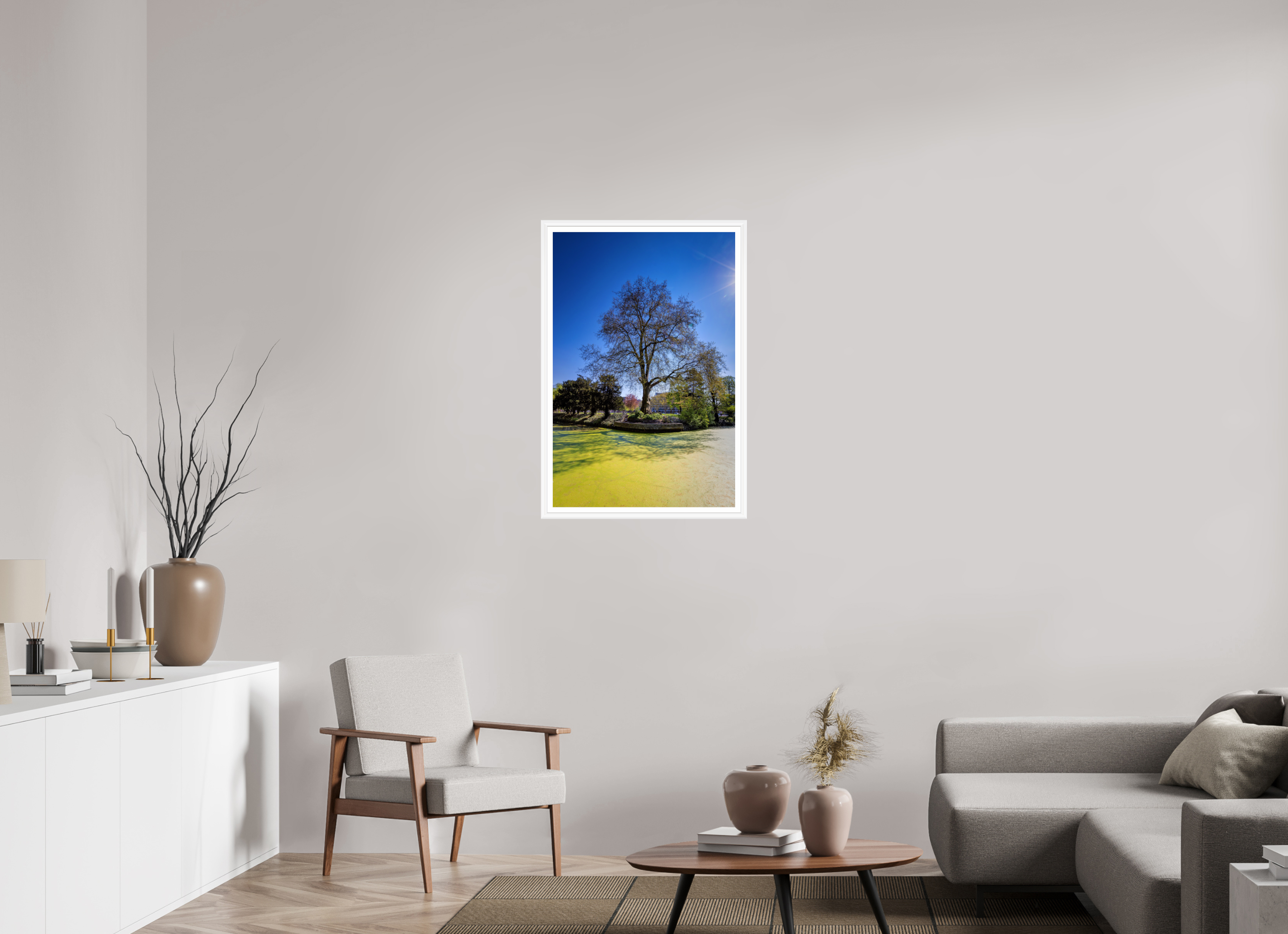 60 x 90 cm, Bern weiß und Rand Baum Enegelenschanze