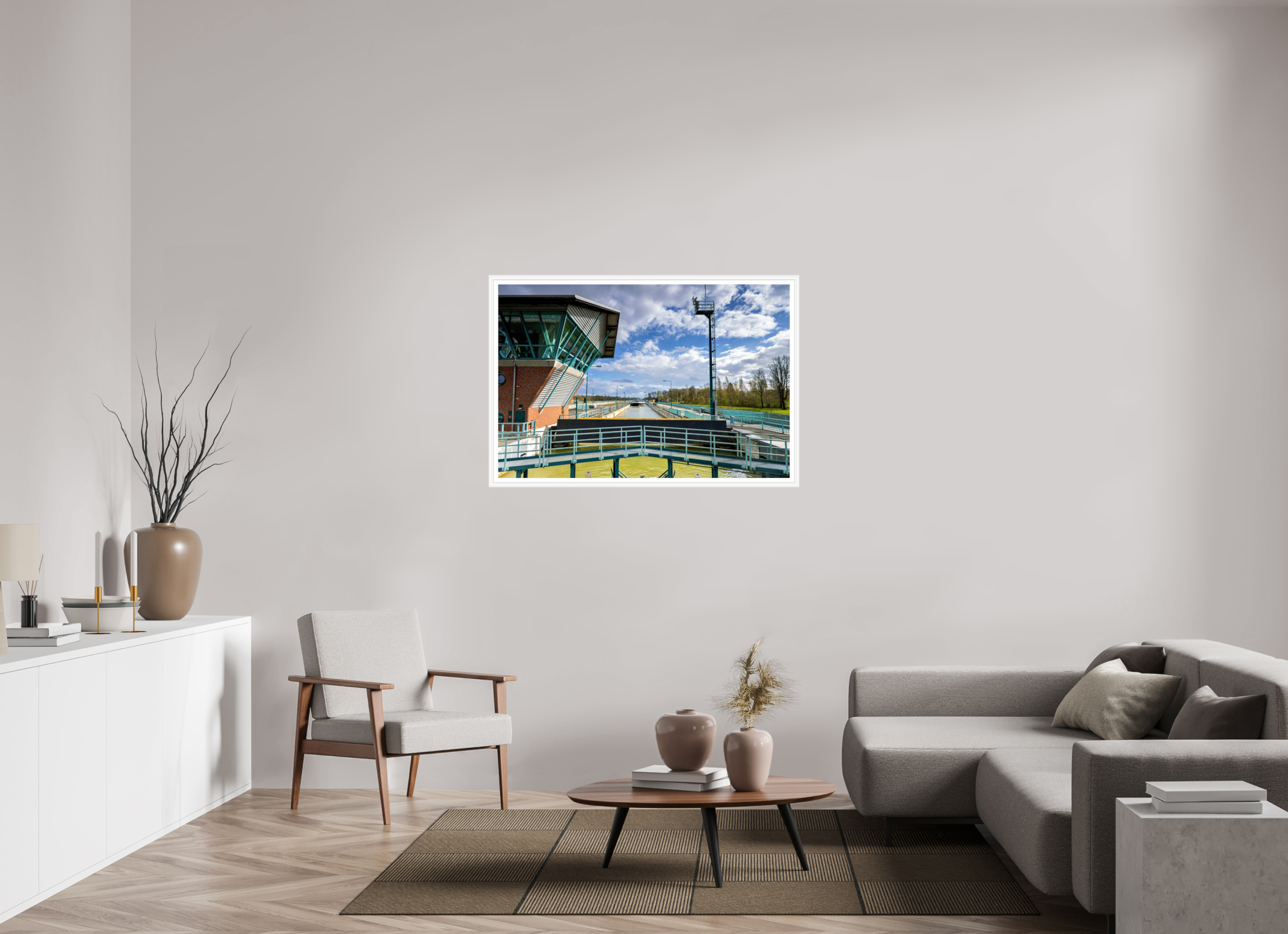 120 x 80 cm, Bern weiß und Rand Die Schleuse - Das Becken