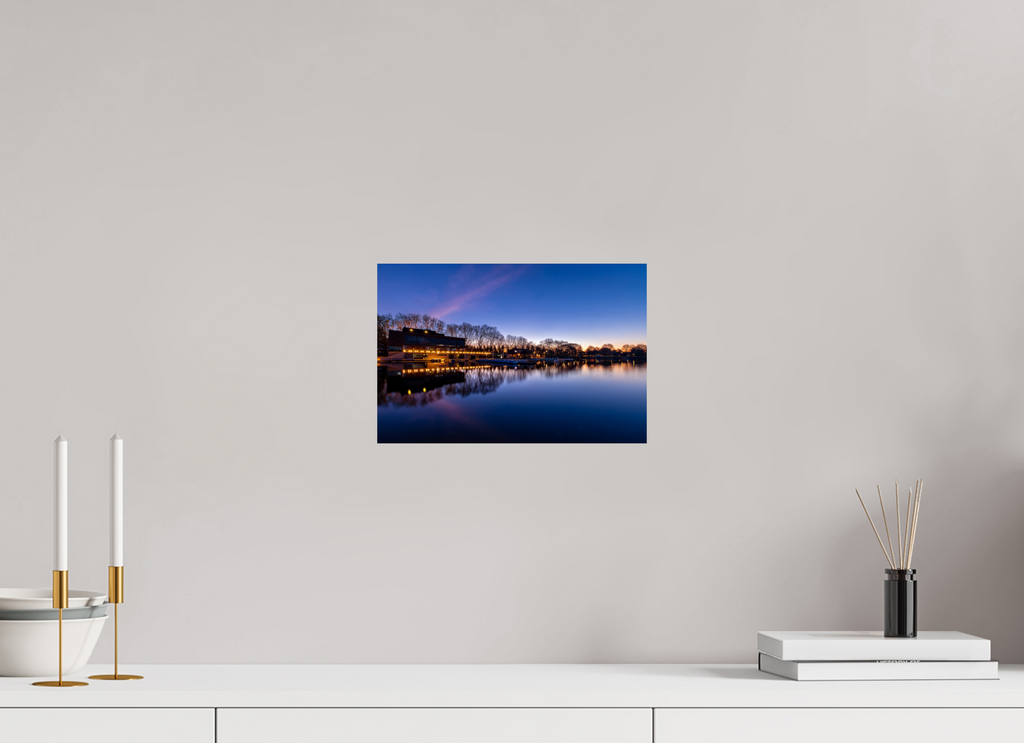 30 x 20 cm, Baryta - Fine Art Der Aasee - Die Häuser