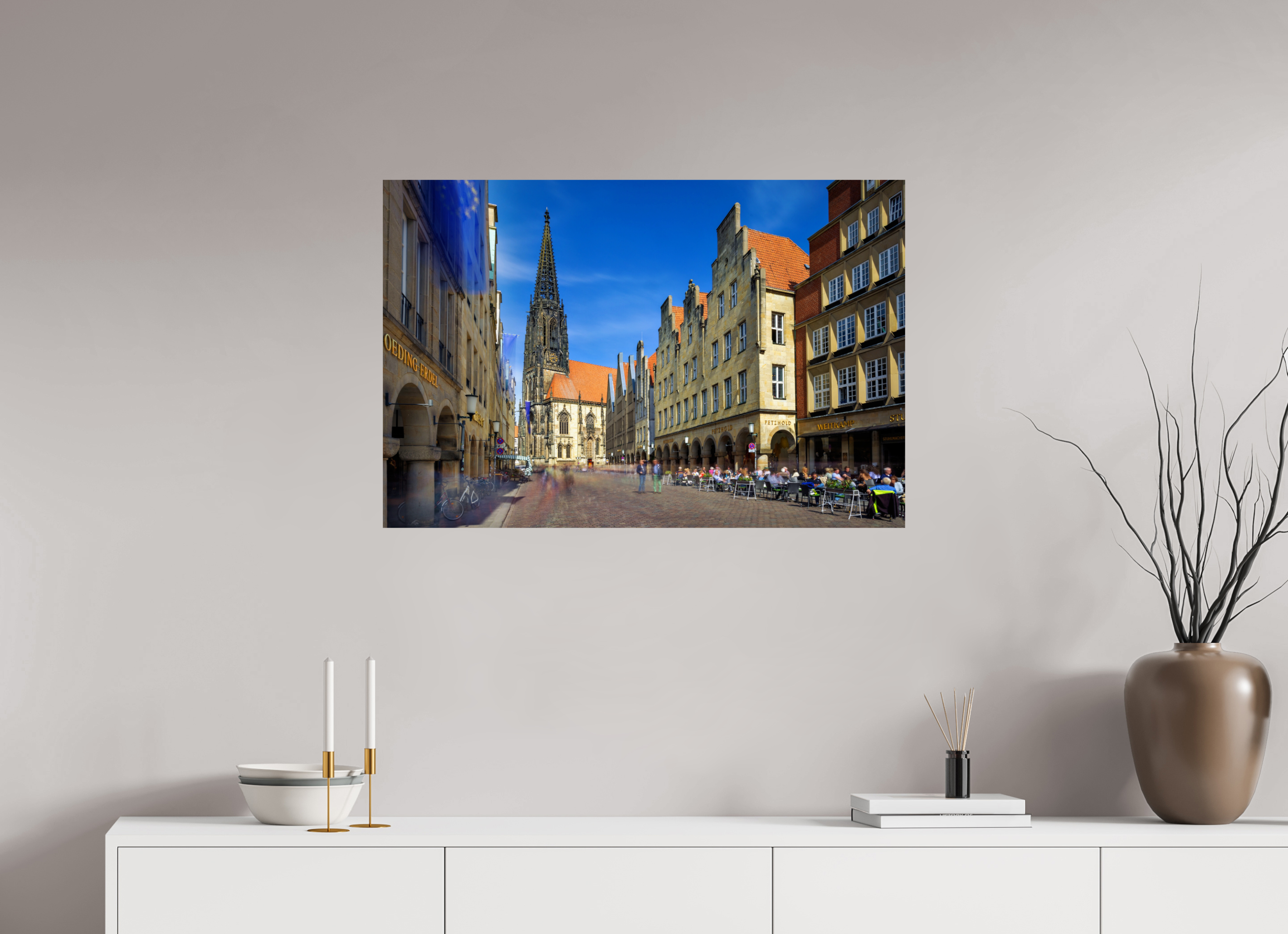 90 x 60 cm, Photo Print On Fuji Crystal DP II Lambertikirche - Prinzipalmarkt